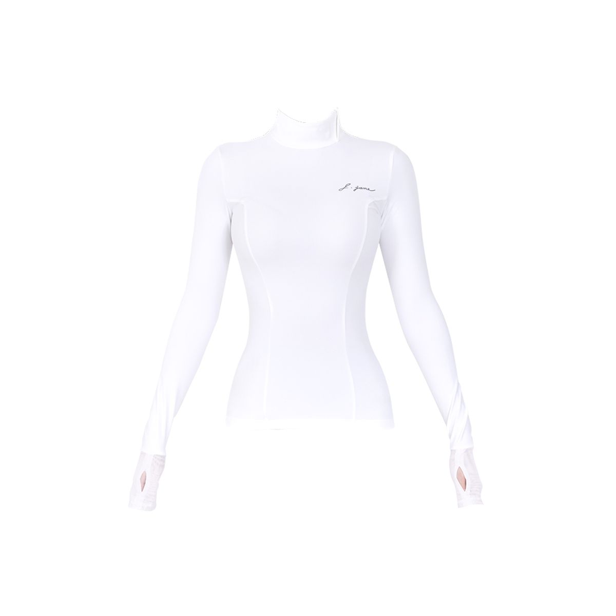 제이제인(J.JANE) 기모 슬림 폴라 티셔츠 (White)