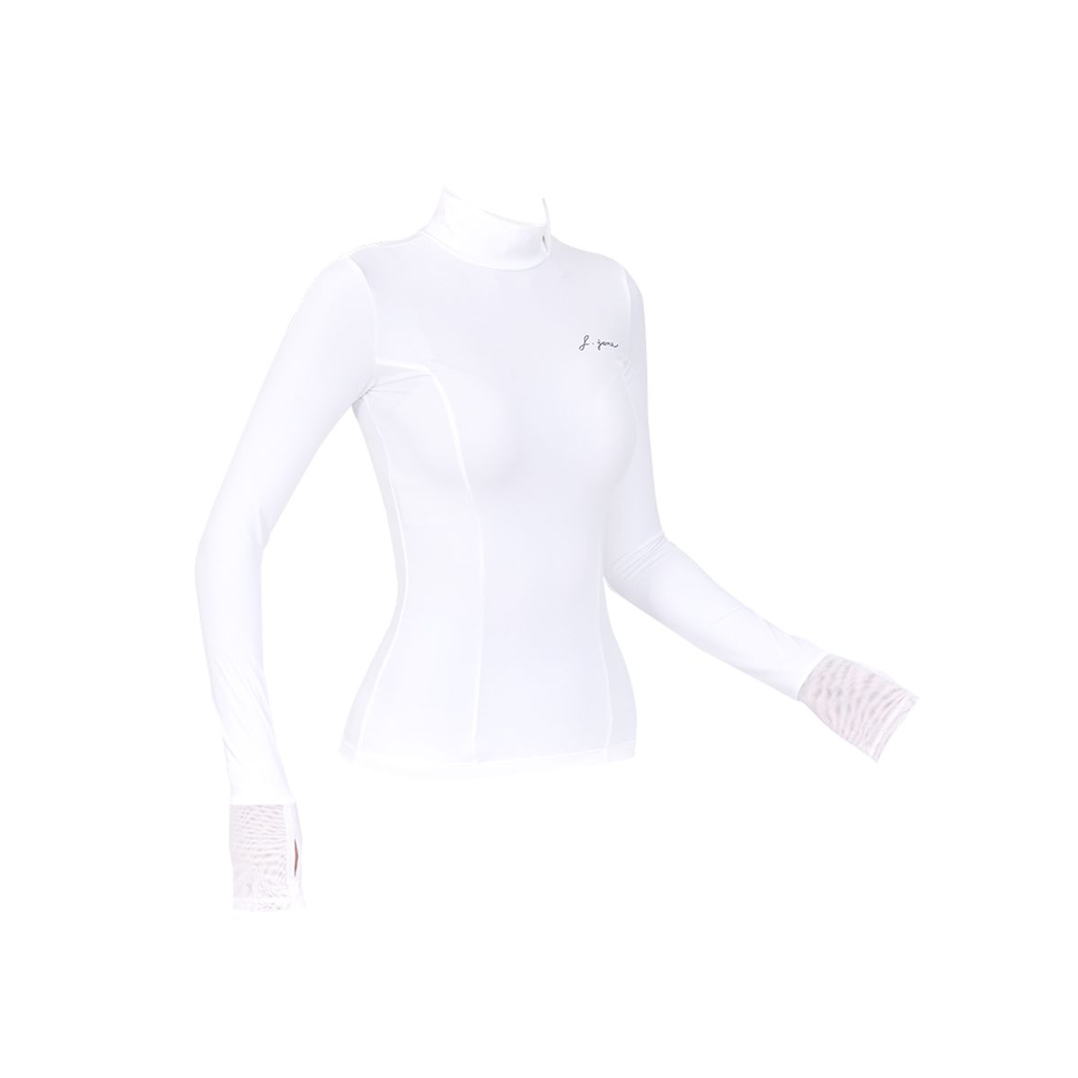 제이제인(J.JANE) 기모 슬림 폴라 티셔츠 (White)
