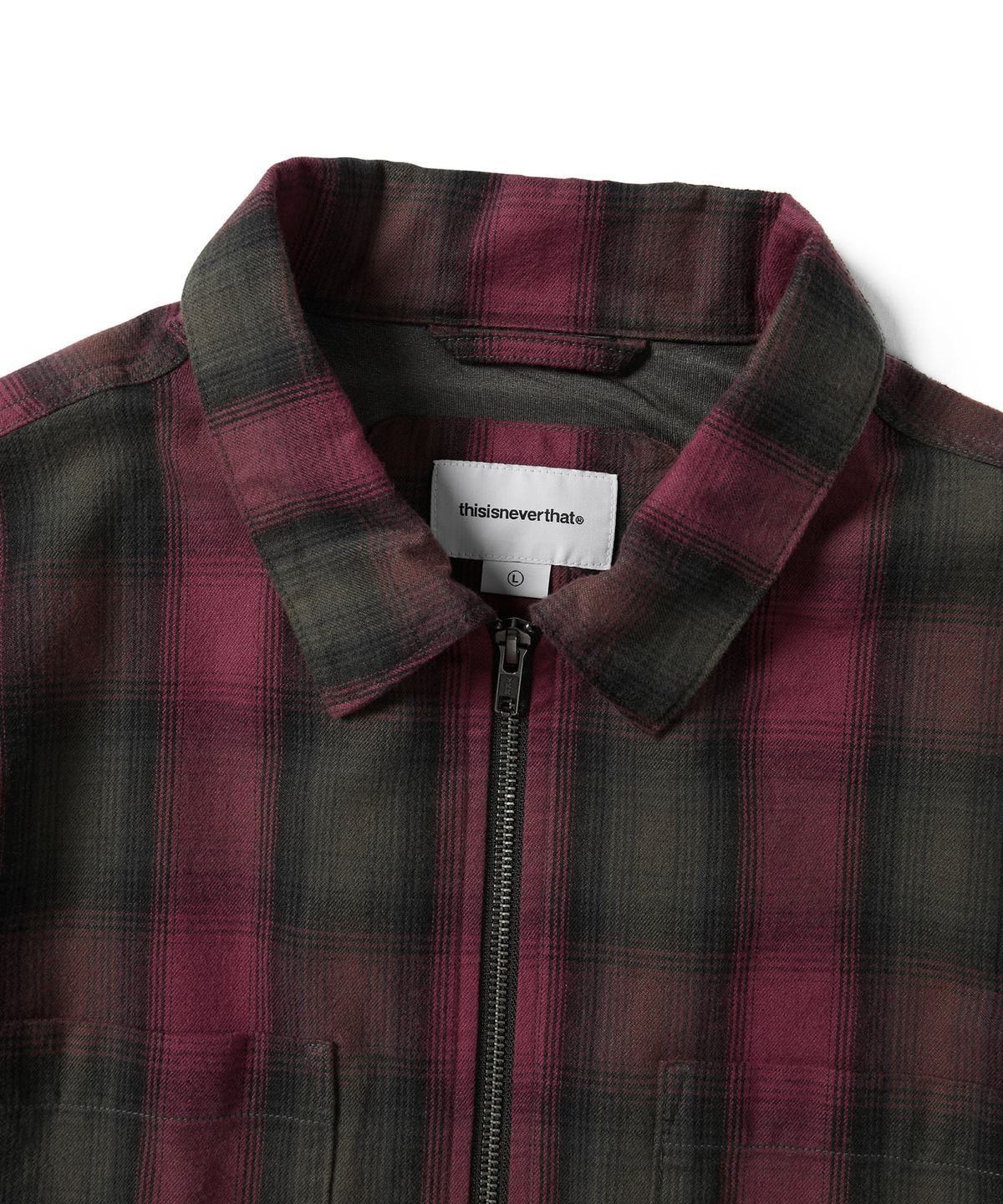 디스이즈네버댓(THISISNEVERTHAT) GORE-TEX WINDSTOPPER® Shaggy Check Shirt Red
