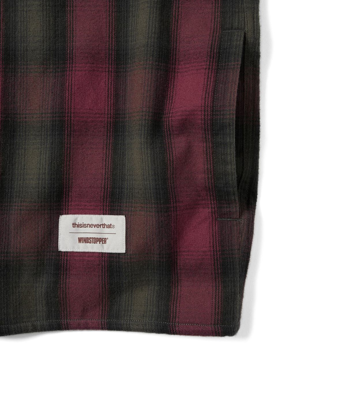 디스이즈네버댓(THISISNEVERTHAT) GORE-TEX WINDSTOPPER® Shaggy Check Shirt Red
