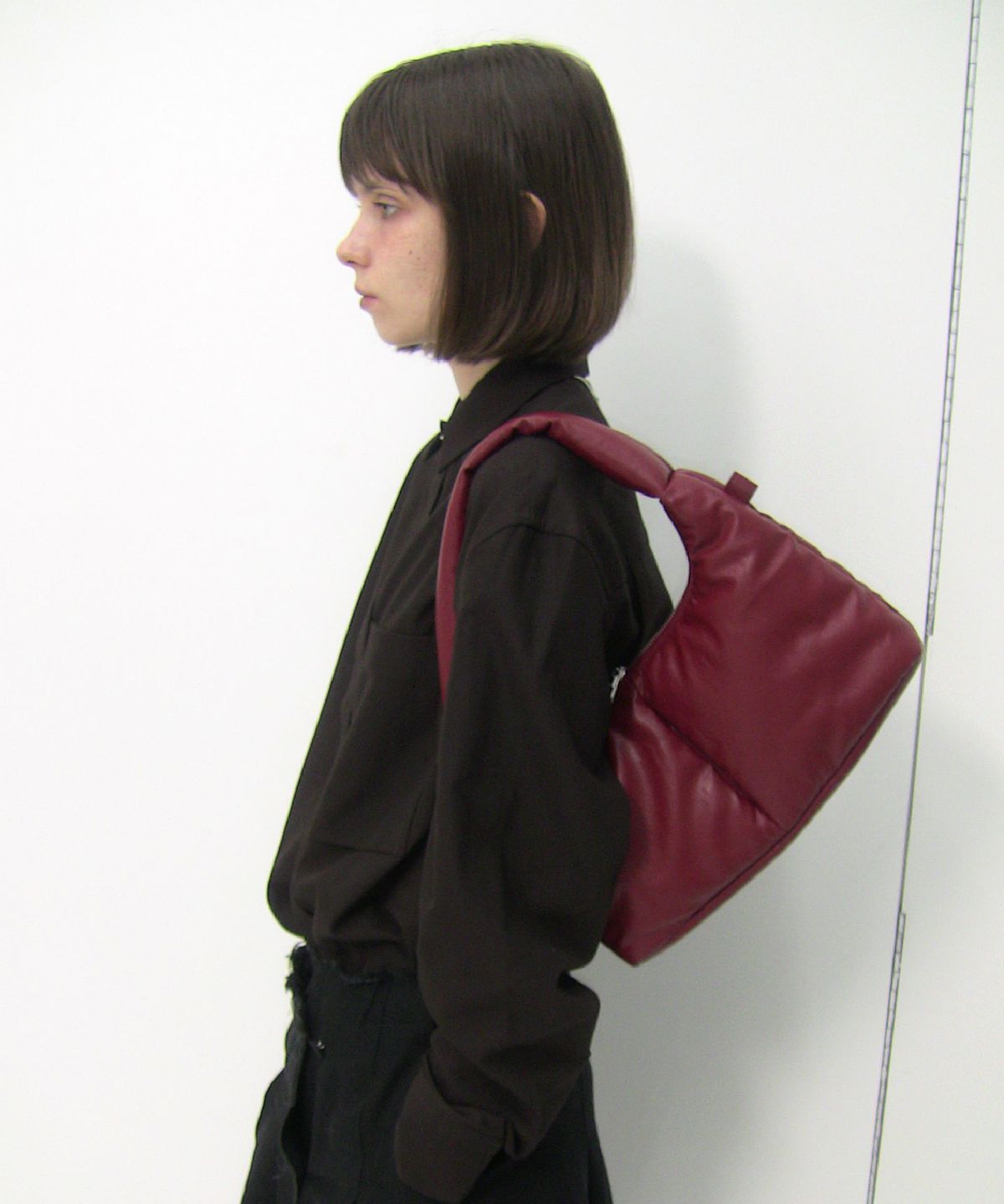 필인더블랭크(FILLINTHEBLANK) Soft Basket Hobo Bag (S)(burgundy)