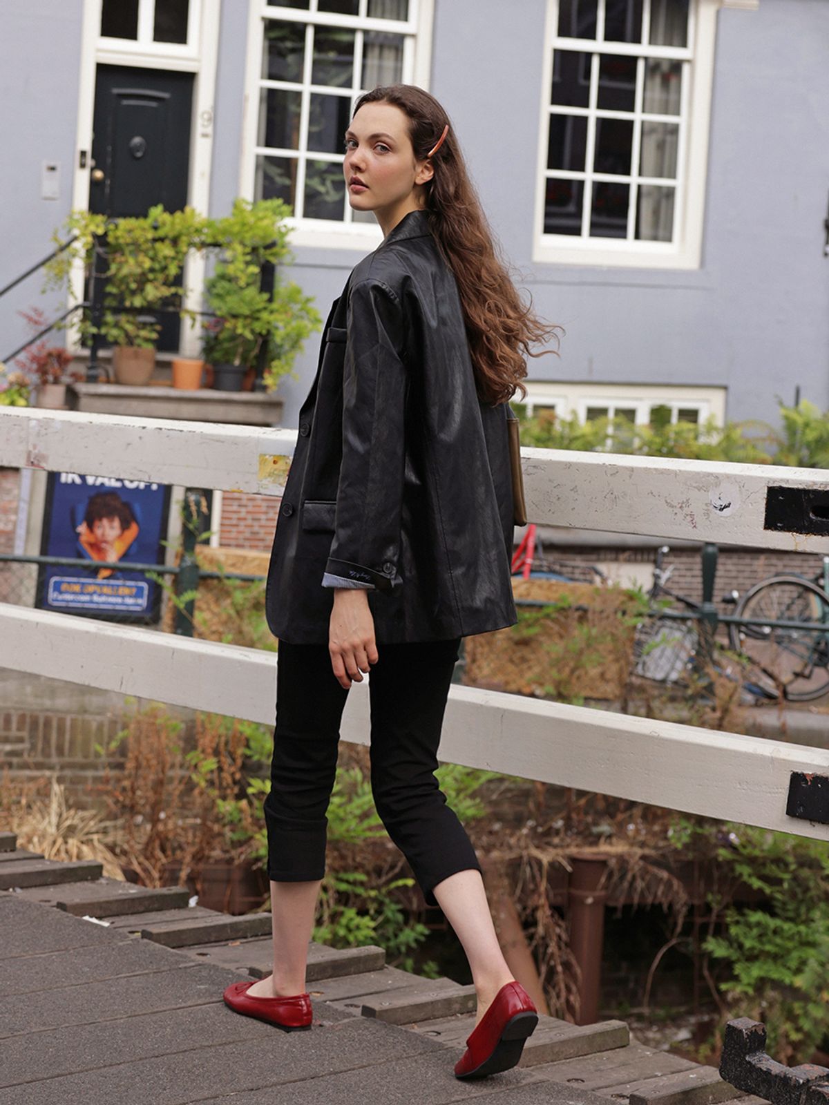랭앤루(LANGNLU) ANNA Faux Leather Jacket(애나)_BLACK