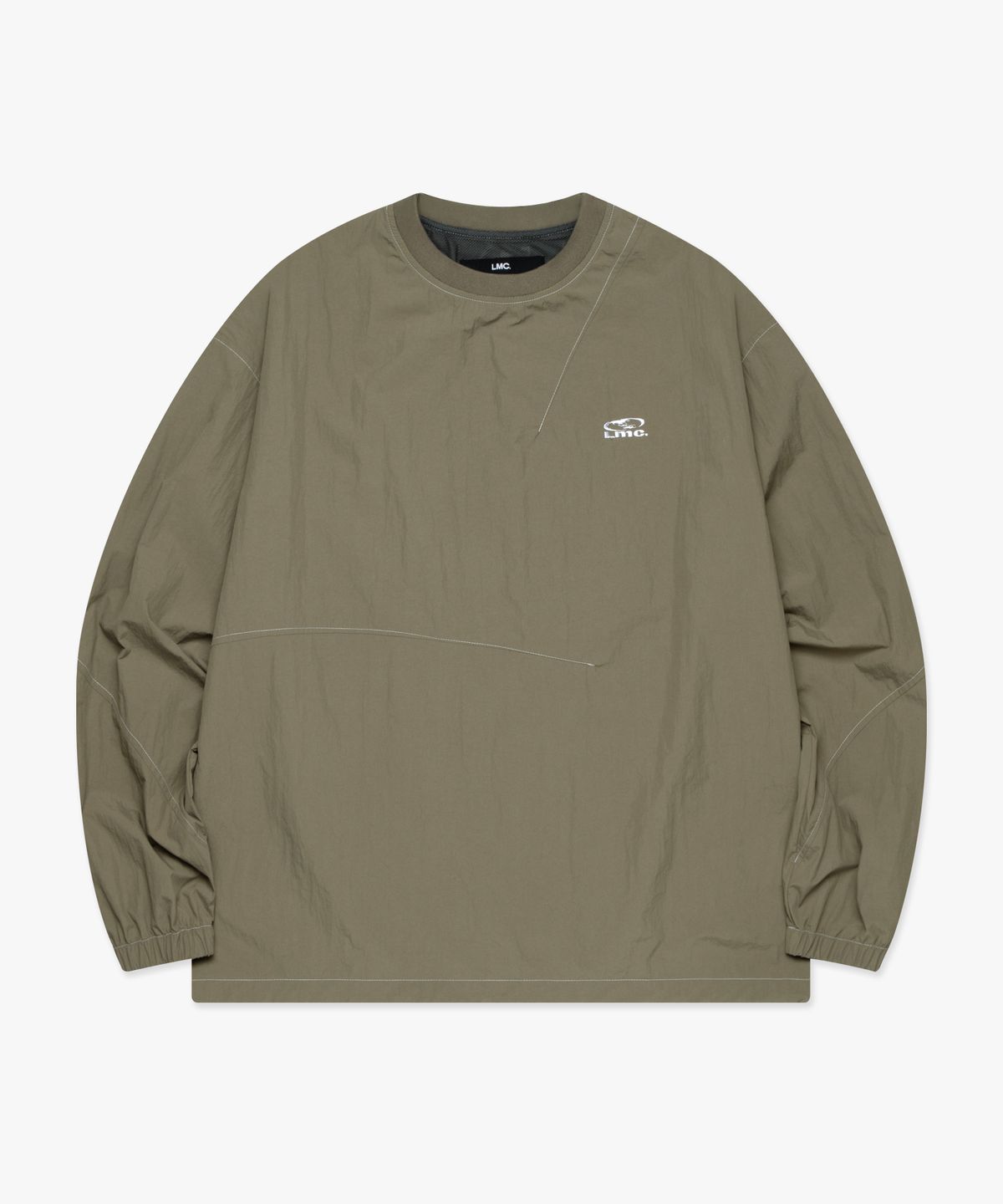 엘엠씨(LMC) NYLON CURVED DART CREWNECK khaki