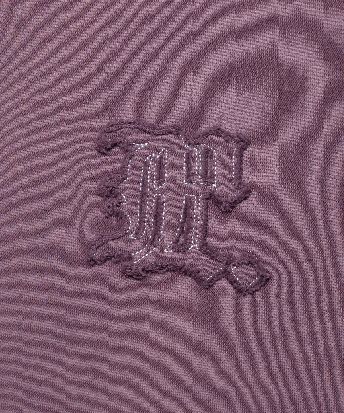 엘엠씨(LMC) GOTHIC APPLIQUE BRUSH HOODIE purple