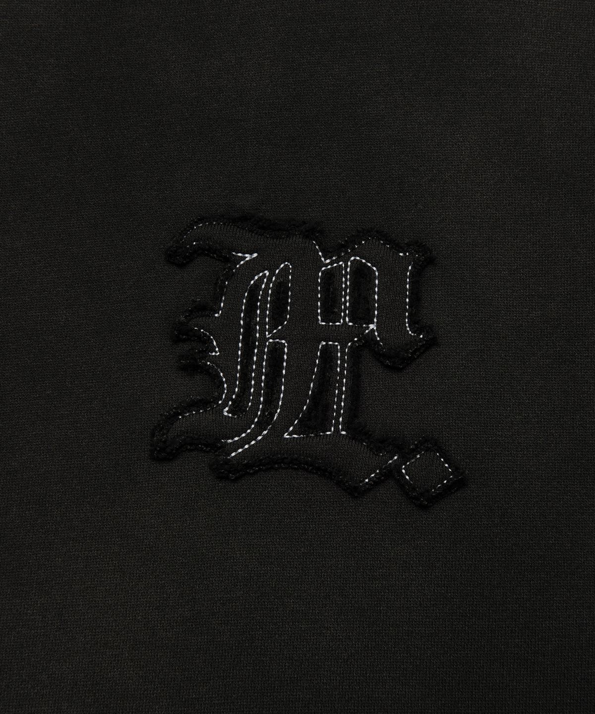 엘엠씨(LMC) GOTHIC APPLIQUE BRUSH HOODIE black