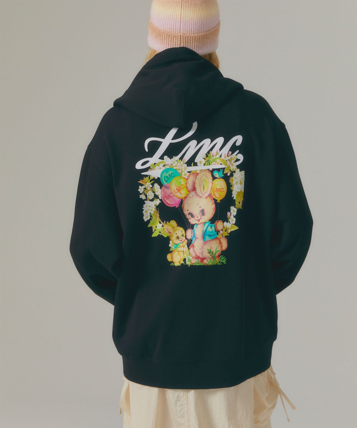 엘엠씨(LMC) FLOWER BUNNIES HOODIE oatmeal
