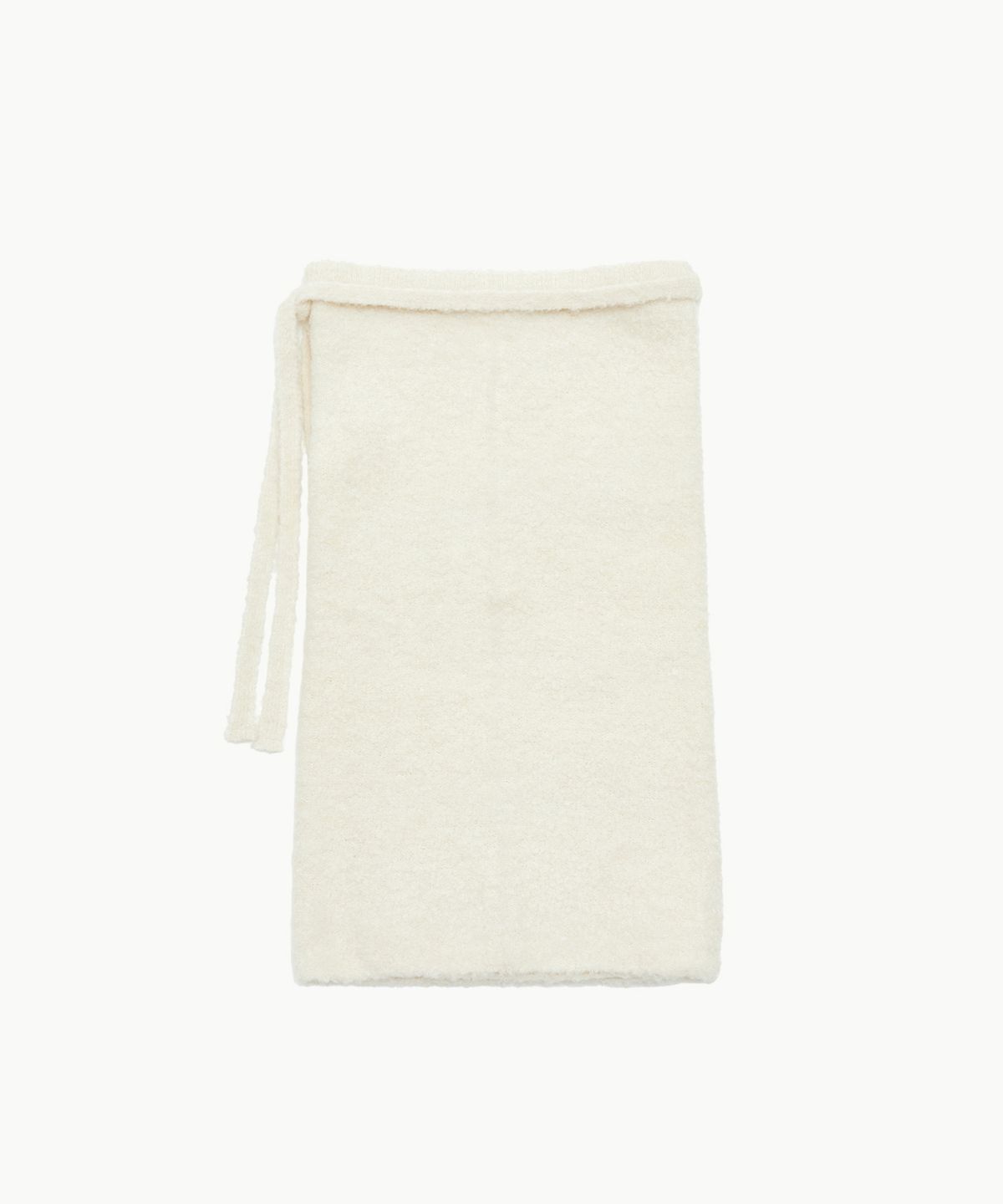 아모멘토(AMOMENTO) MIX BOUCLE WRAP SKIRT_IVORY