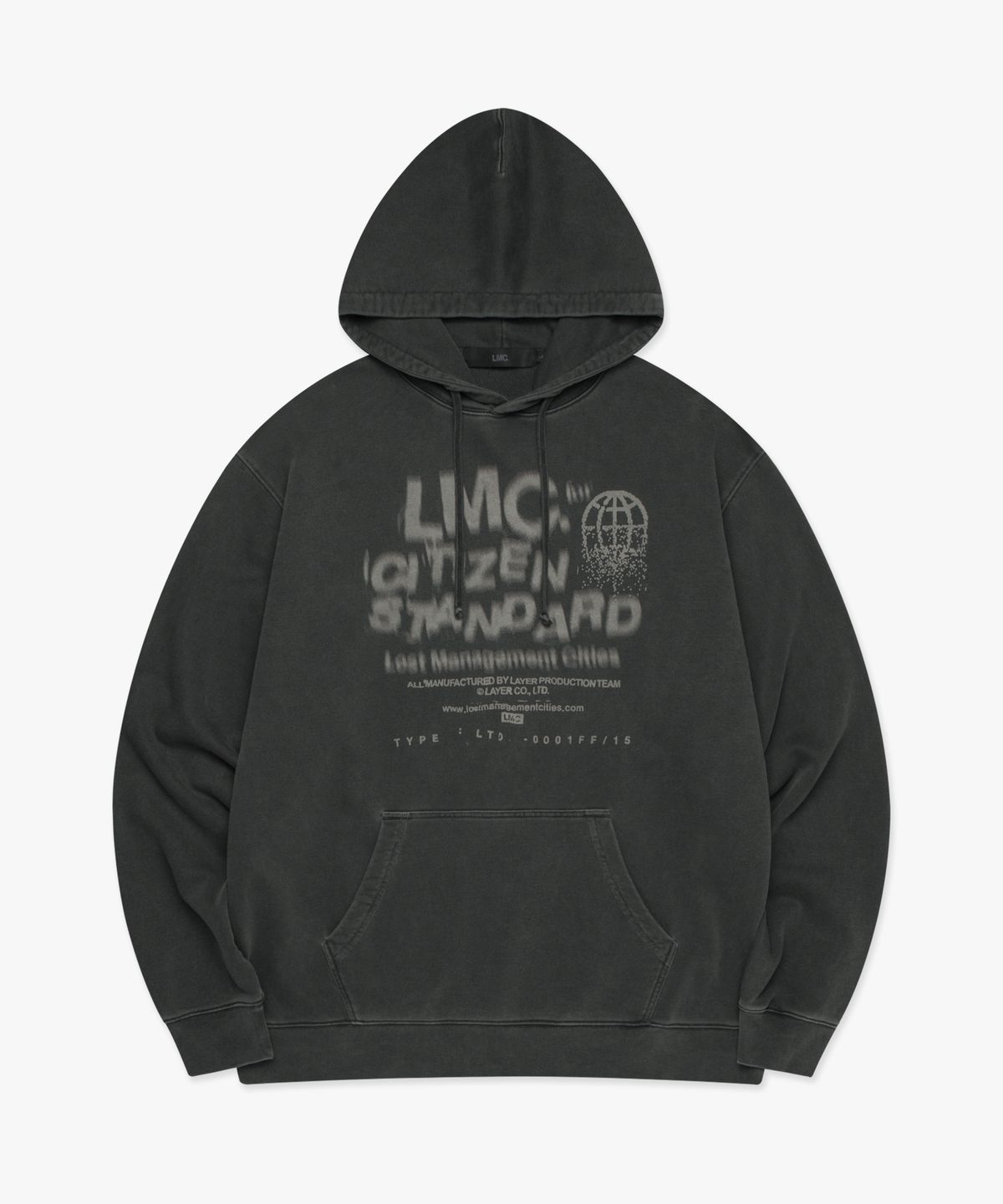엘엠씨(LMC) OVERDYED CITIZEN STANDARD HOODIE charcoal
