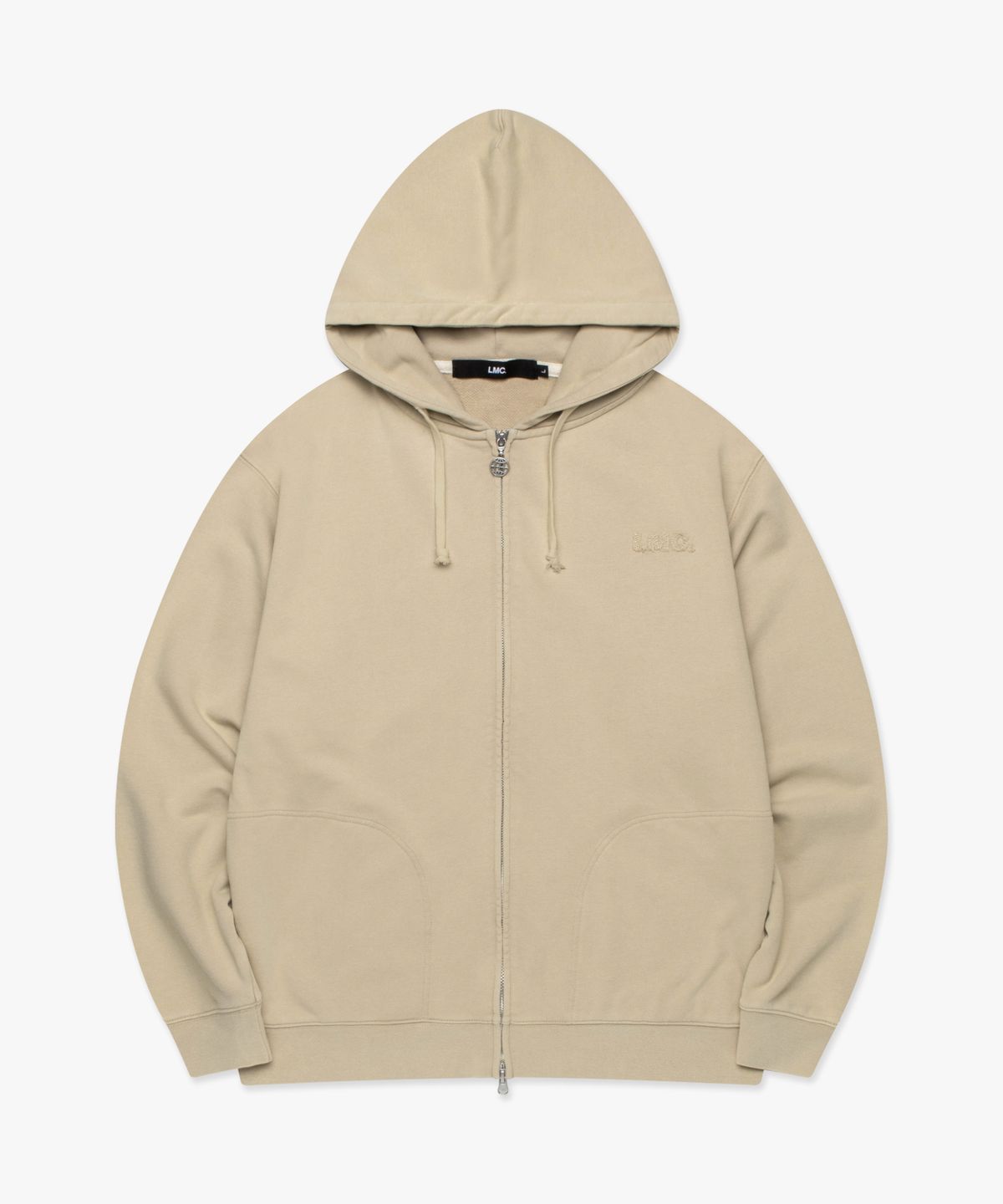 엘엠씨(LMC) WASHED OG APPLIQUE ZIP UP HOODIE beige