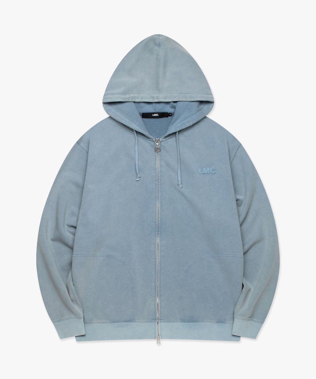 엘엠씨(LMC) WASHED OG APPLIQUE ZIP UP HOODIE blue