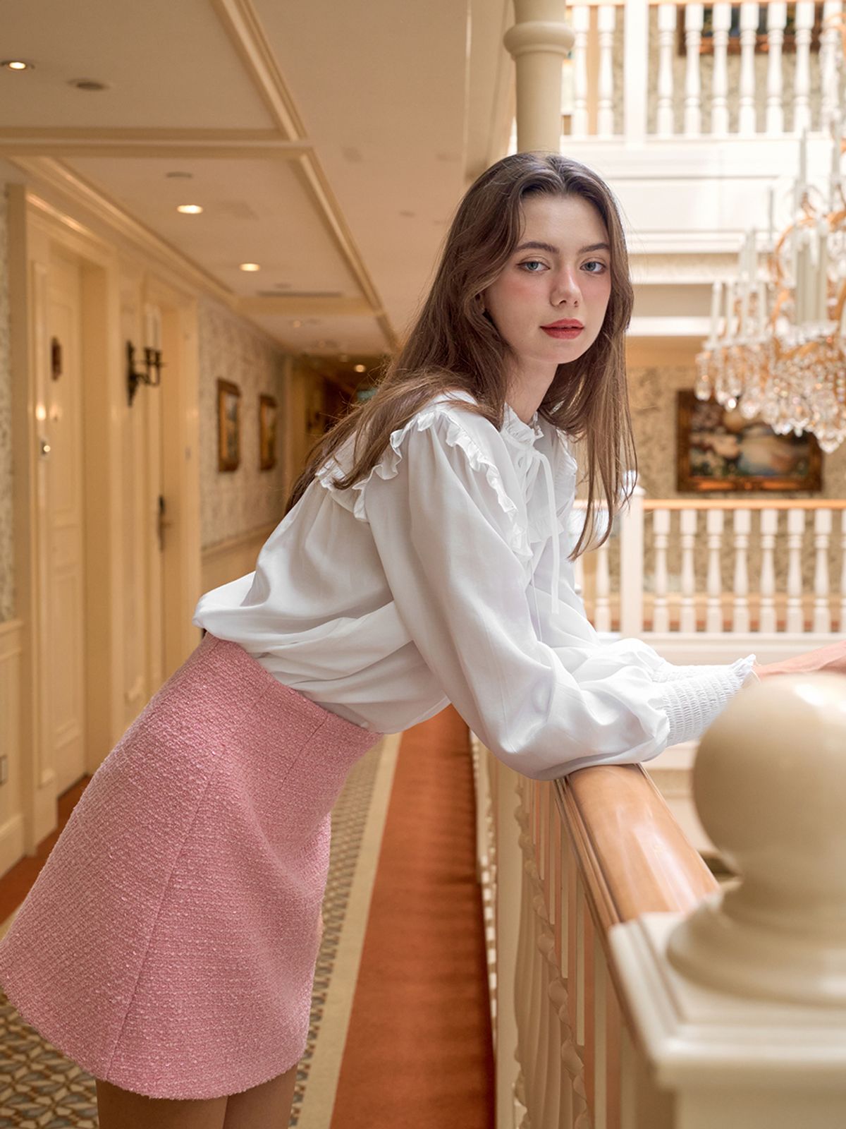 랭앤루(LANGNLU) LUNE Frill Blouse(륀느)_IVORY