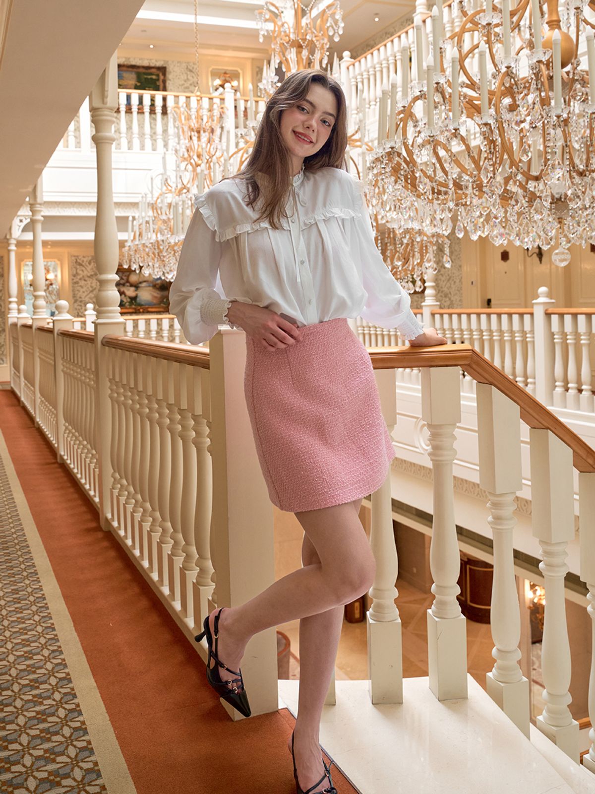 랭앤루(LANGNLU) LUNE Frill Blouse(륀느)_IVORY