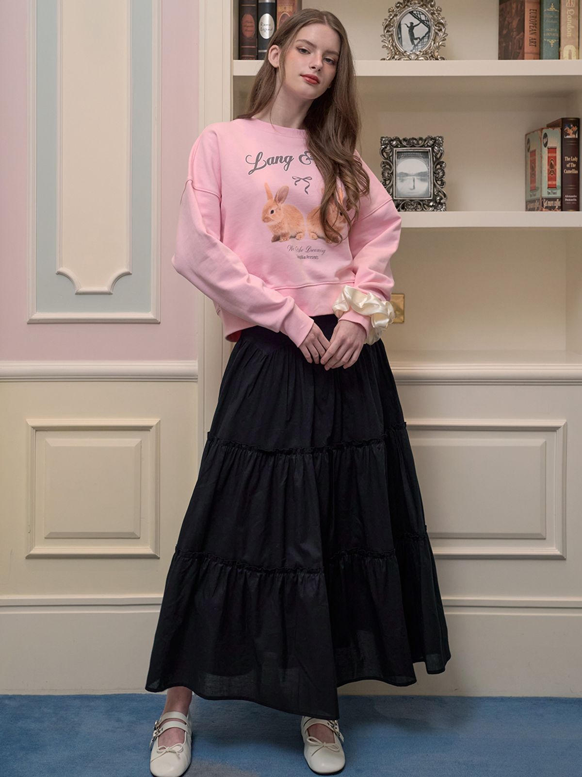 랭앤루(LANGNLU) LIKE BUNNY Sweatshirt(라이크 바니)_PINK