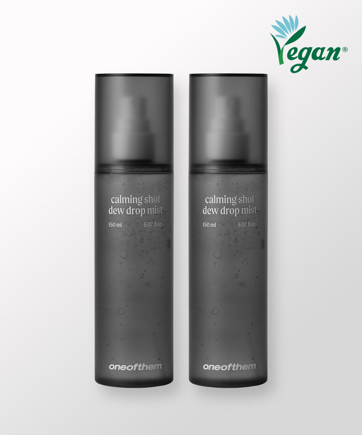 원오브뎀(ONEOFTHEM) 카밍 샷 듀 드롭 미스트 비건 하이드로겔 수분 세럼 미스트 더블 세트 150ml