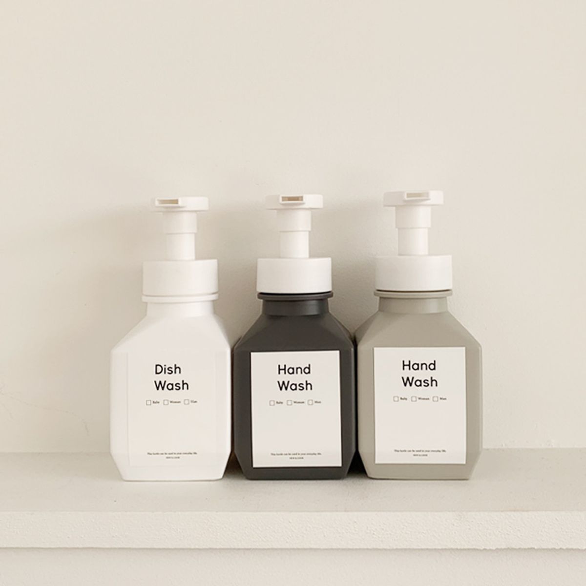 뉴앤룩(NEWNLOOK) [3pack] 폴리 클렌징 거품용기 핸드워시 리필공병 3개