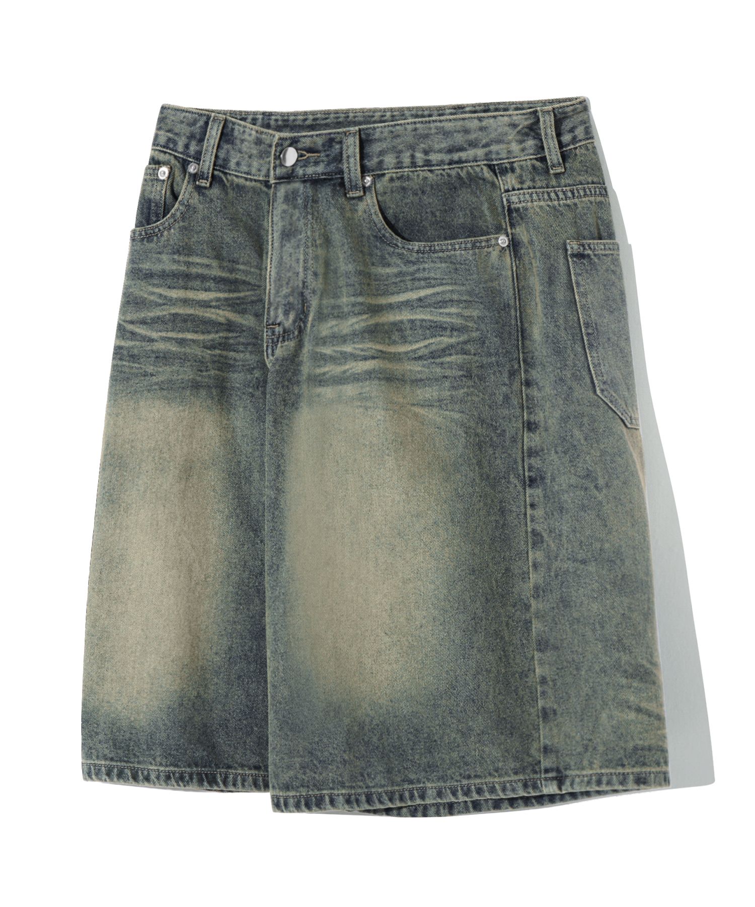 ★MUSINSA STANDARD★ Big Brush Cargo Bermuda Denim Pants Sky ☆MUSINSA STANDARD☆ Big Brush Cargo Bermuda Denim Pants Sky