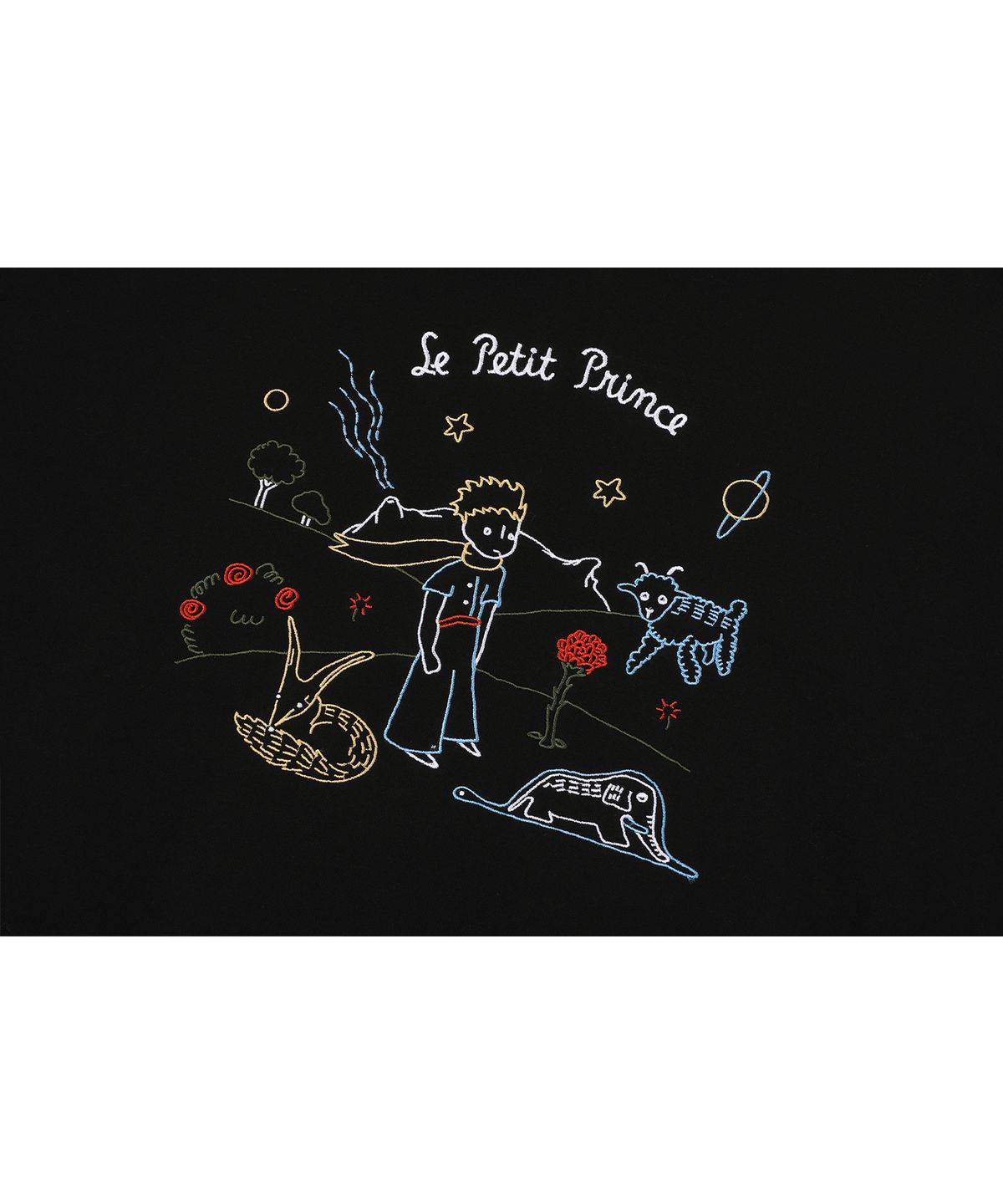 꼼파뇨(CPGN STUDIO) Le Petit Prince 자수 후드티 블랙