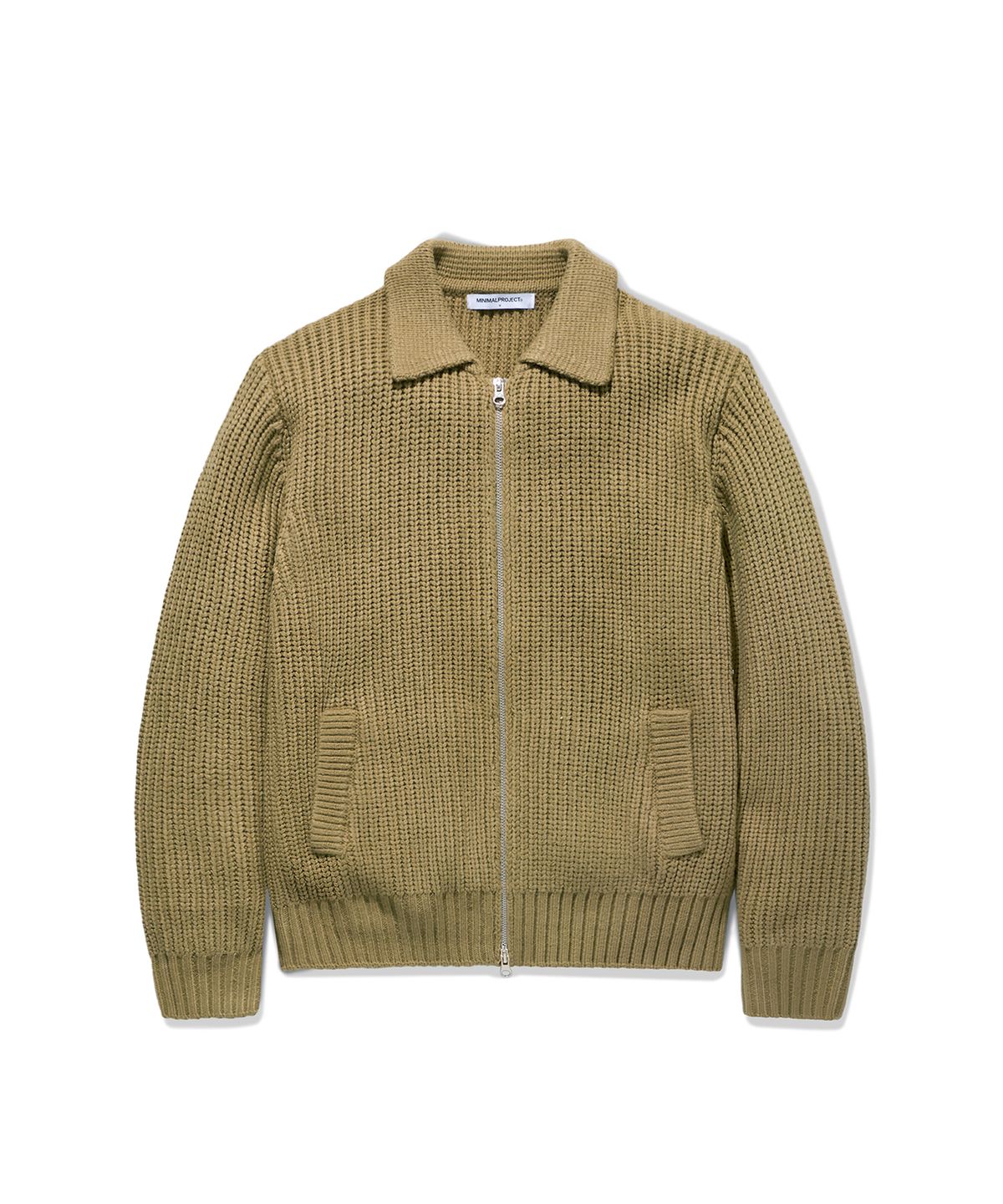 미니멀프로젝트(MINIMALPROJECT) 카라 집업 하찌니트가디건 MNG108 [KHAKI]