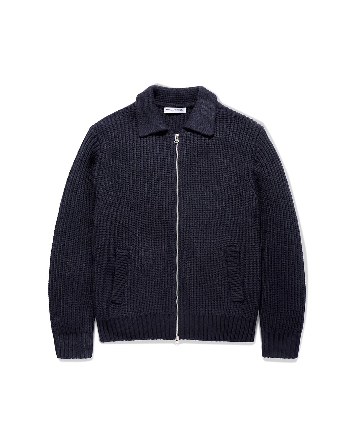 미니멀프로젝트(MINIMALPROJECT) 카라 집업 하찌니트가디건 MNG108 [NAVY]