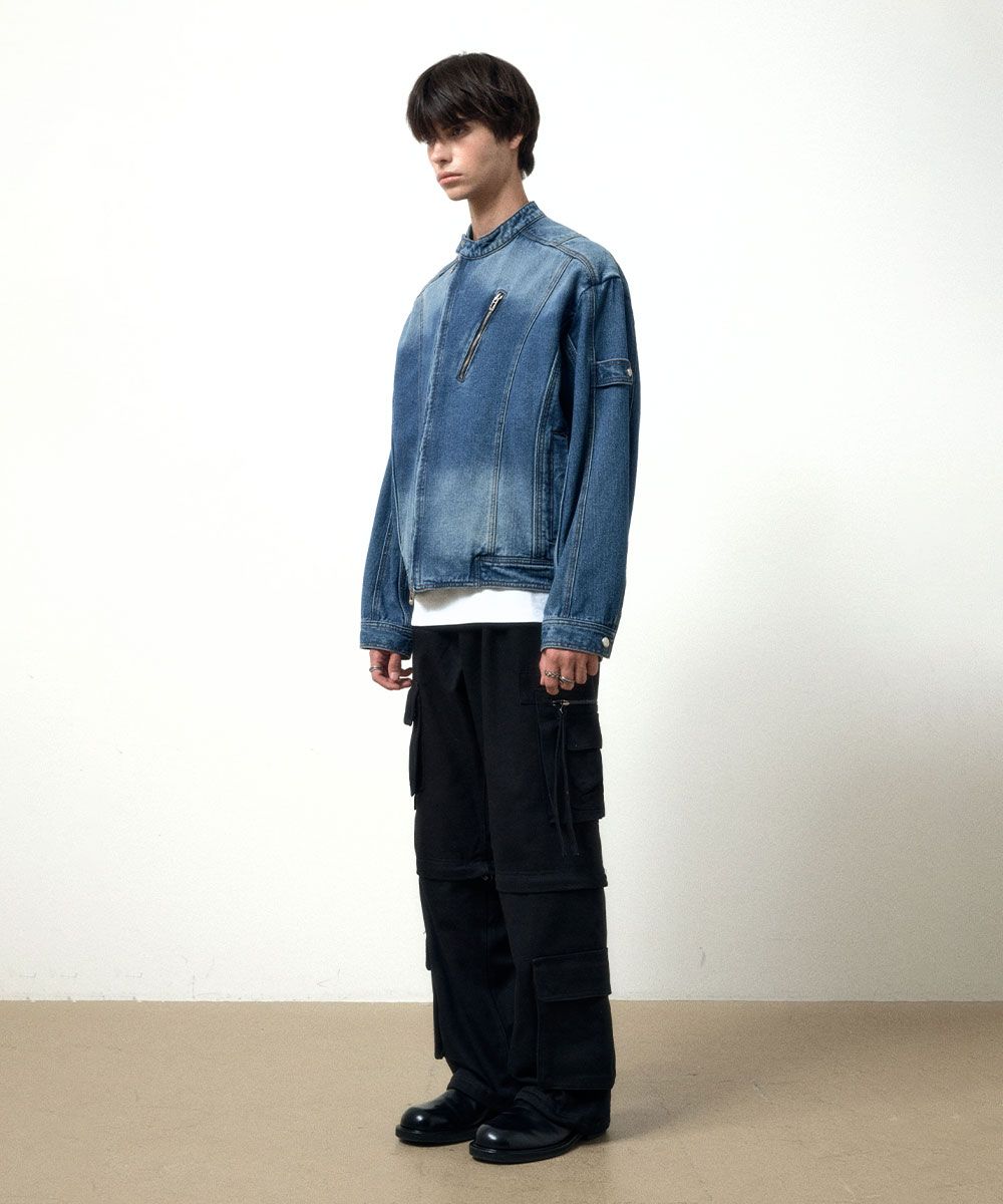 【MAISON MINED】24FW★ TRICEPS BIKER DENIM JACKET MUSINSA | MAISON MINED TRICEPS BIKER DENIM JACKET INDIGO