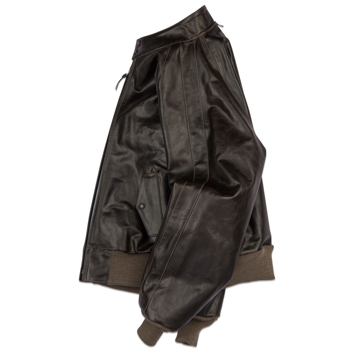 디아프바인(DIAFVINE) DV.LOT 707 D9 Bomber jacket -Vegetable Calfskin-Seal Brown