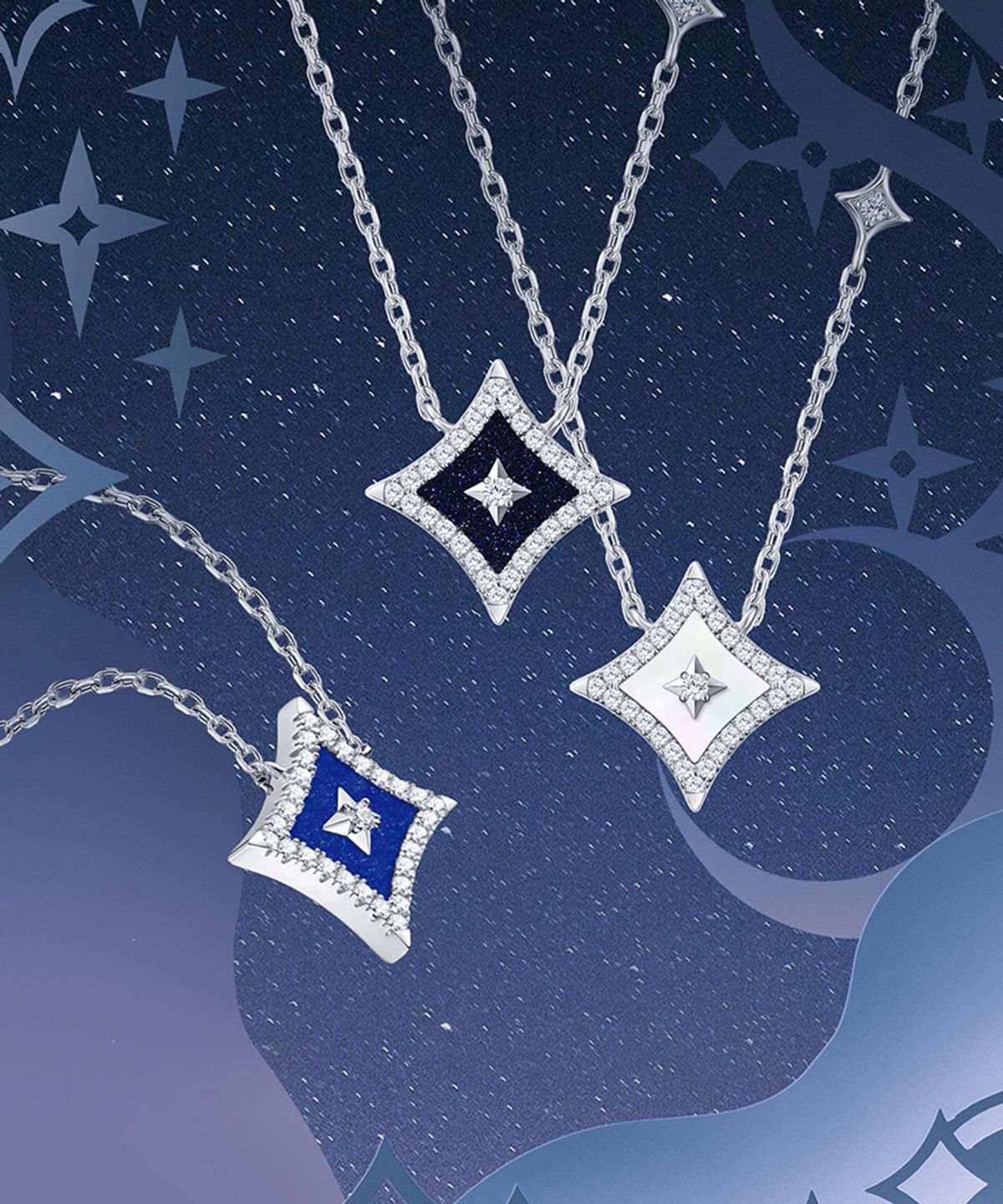 롤라로즈(LOLA ROSE) Starry 블루 샌드스톤 여성용 펜던트 목걸이