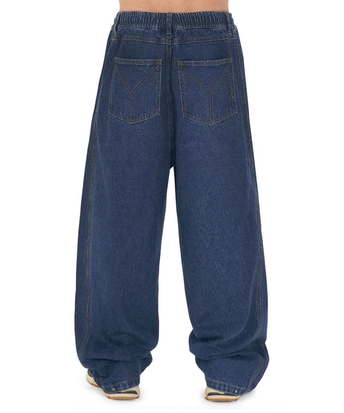 오픈야드(오와이)(OPENYARD(OY)) WASHED SNAP DENIM PANTS - BLUE