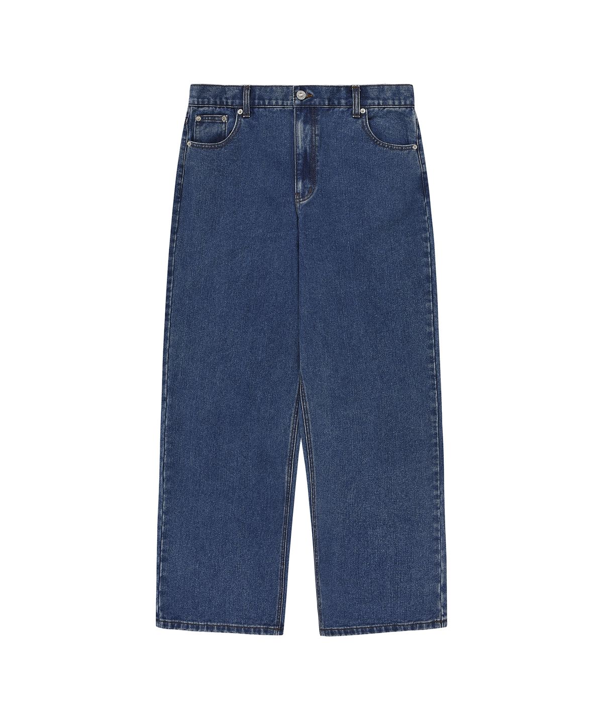 오픈야드(오와이)(OPENYARD(OY)) LOGO EIGHT POCKET DENIM BAGGY PANTS - WASHED BLUE