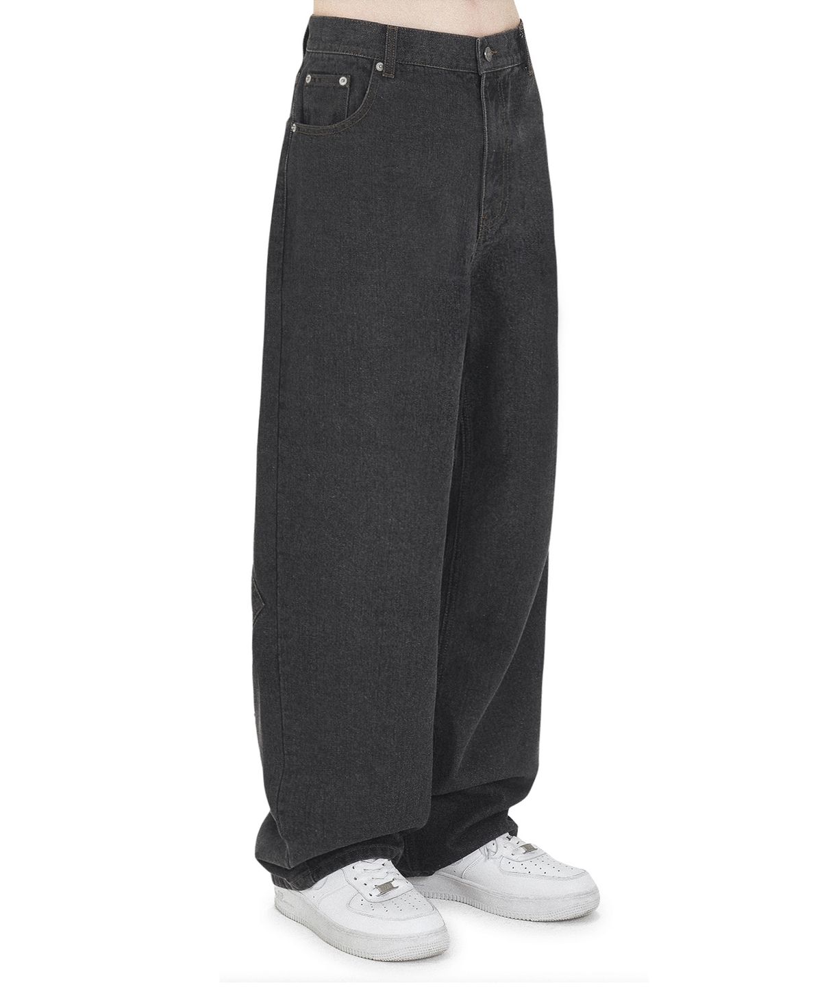 오픈야드(오와이)(OPENYARD(OY)) LOGO EIGHT POCKET DENIM BAGGY PANTS - WASHED BLACK