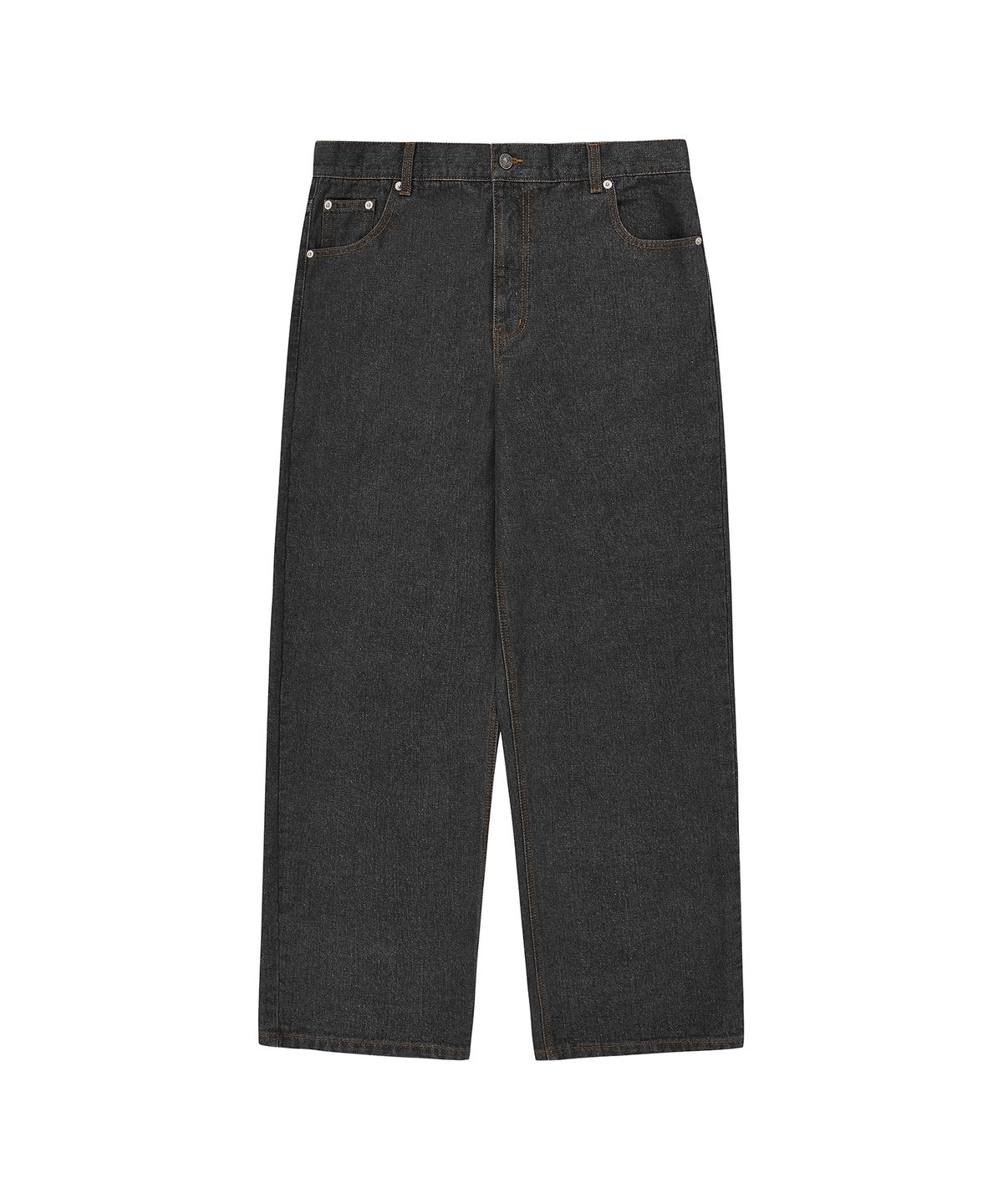 오픈야드(오와이)(OPENYARD(OY)) LOGO EIGHT POCKET DENIM BAGGY PANTS - WASHED BLACK