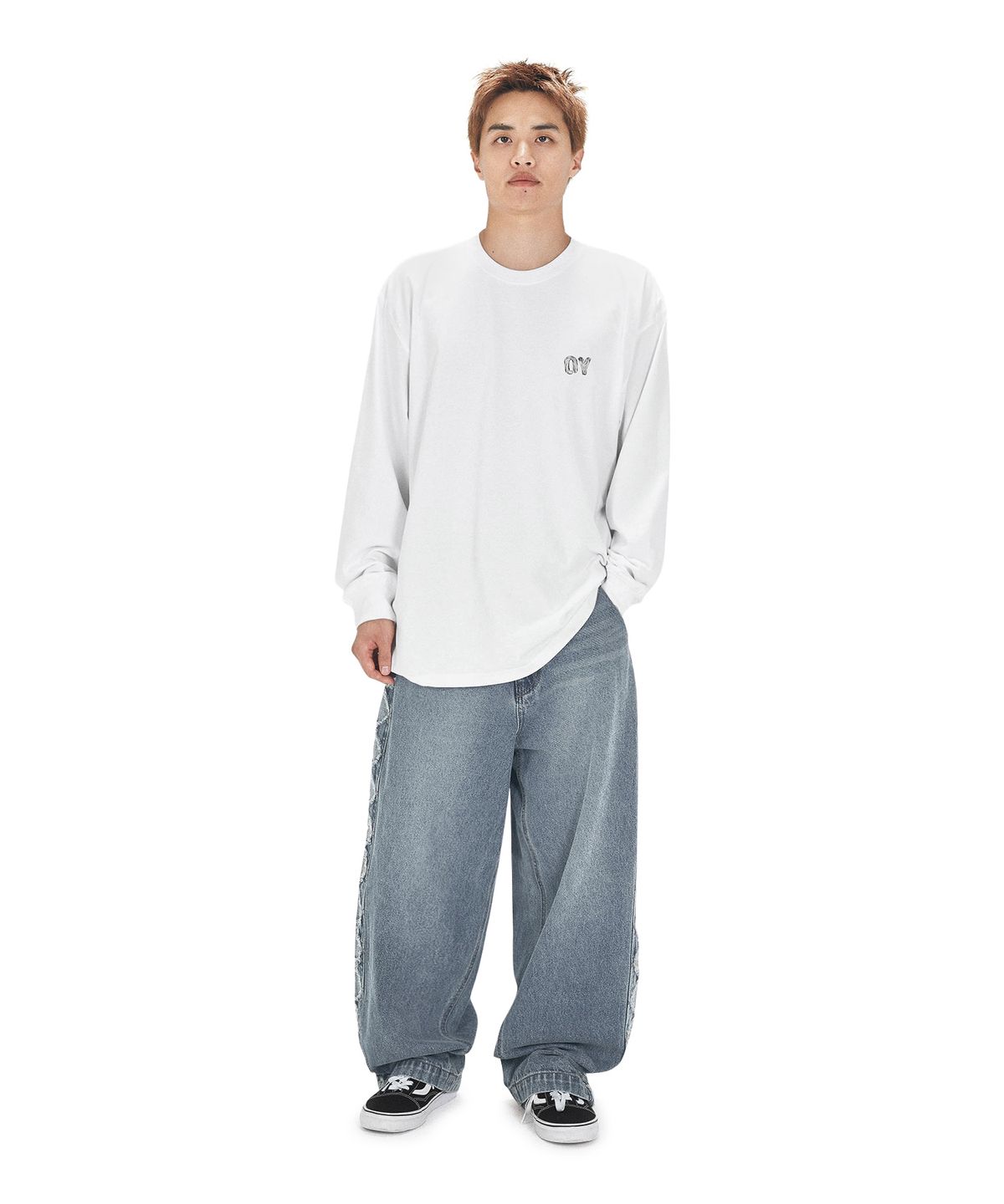 오픈야드(오와이)(OPENYARD(OY)) METAL HEART LONG SLEEVE - WHITE