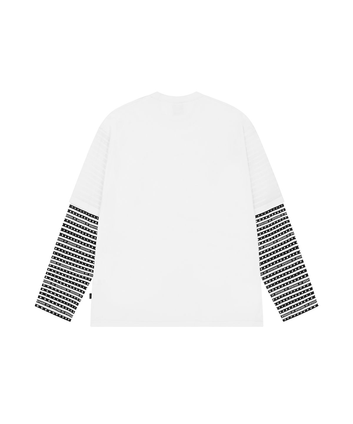 오픈야드(오와이)(OPENYARD(OY)) TRUMP STRIPE LAYERED LONG SLEEVE - WHITE