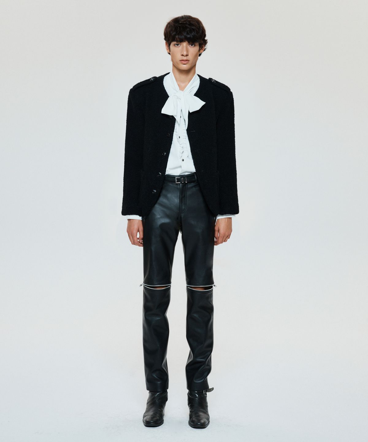언티지(UNTAGE) 울 부클레 트위드 자켓[Black(MAN)]_UTO-FB16