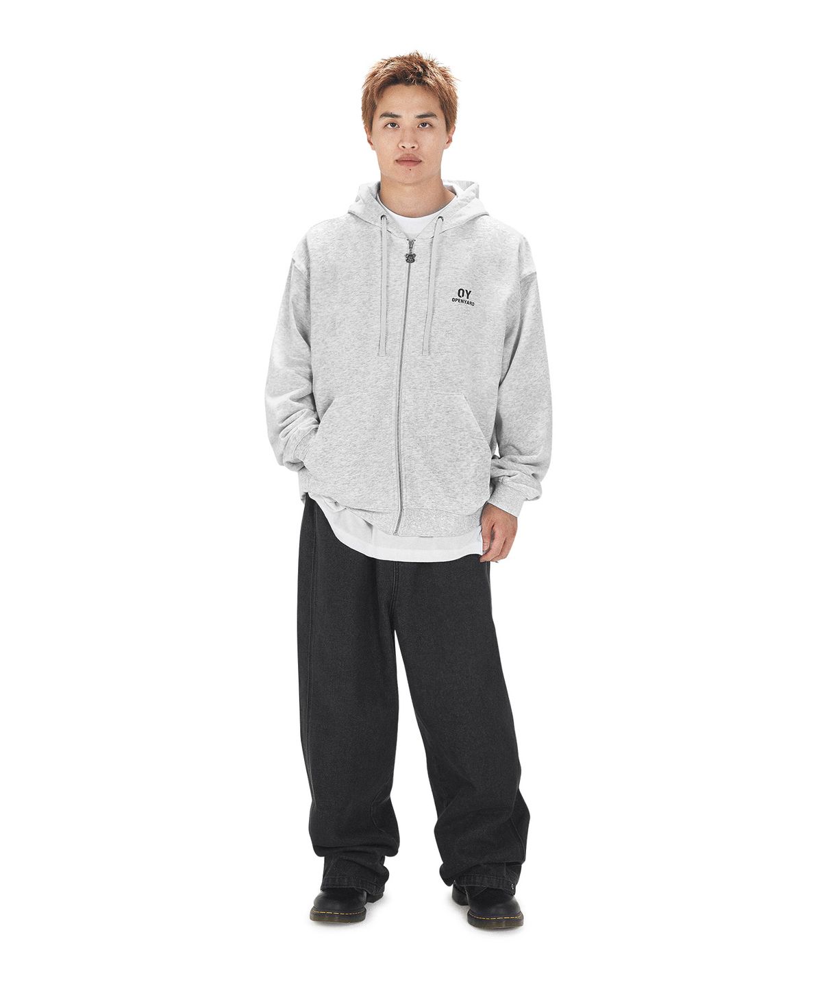 오픈야드(오와이)(OPENYARD(OY)) ODOLLY HOODIE ZIP UP - LIGHT MELANGE
