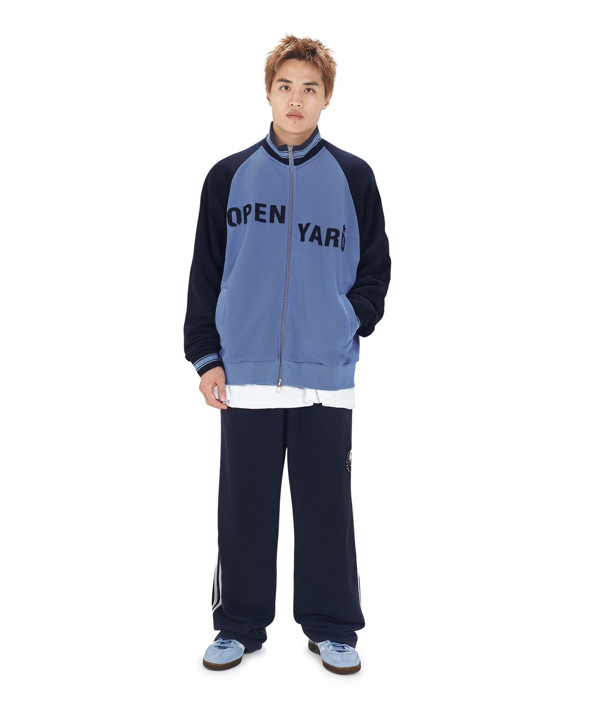 오픈야드(오와이)(OPENYARD(OY)) OPYD TRACK ZIP UP - CORNFLOWER BLUE