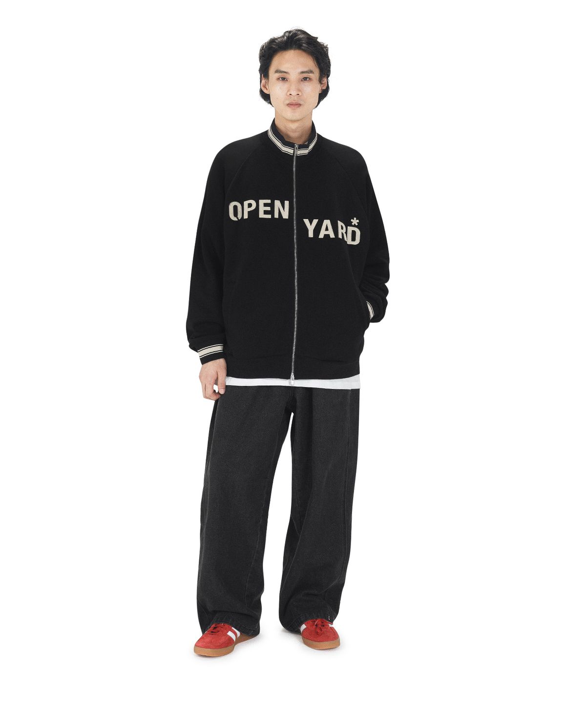 오픈야드(오와이)(OPENYARD(OY)) OPYD TRACK ZIP UP - BLACK