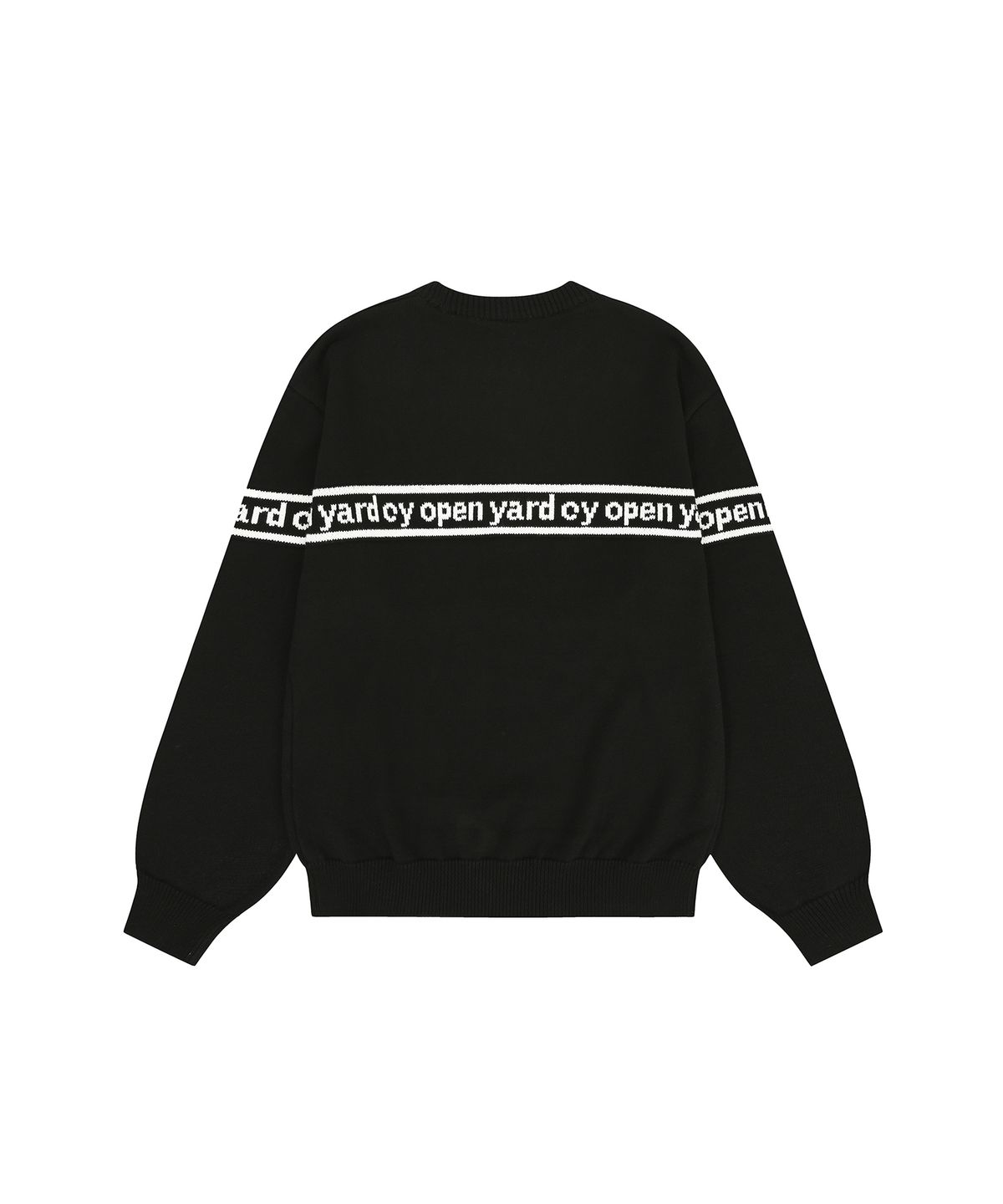 오픈야드(오와이)(OPENYARD(OY)) OPYD LINE LOGO KNIT - BLACK