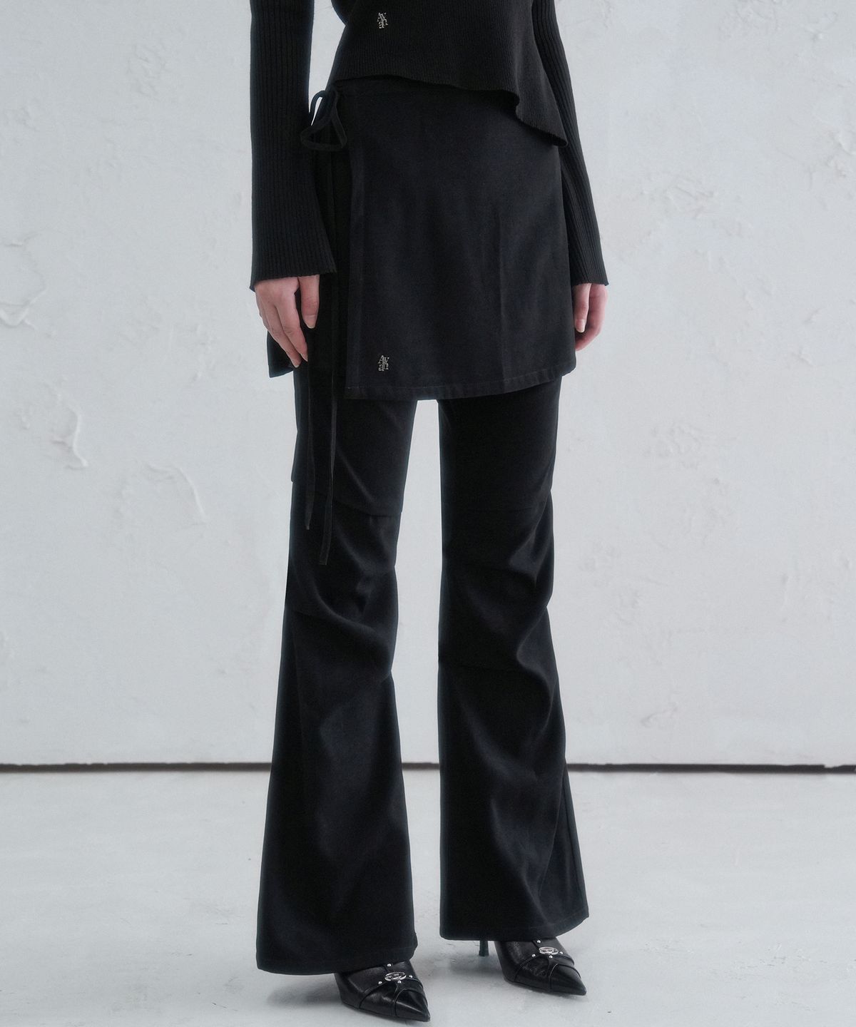 어반드레스(AVANDRESS) Wrap Layered Pants - 2COL
