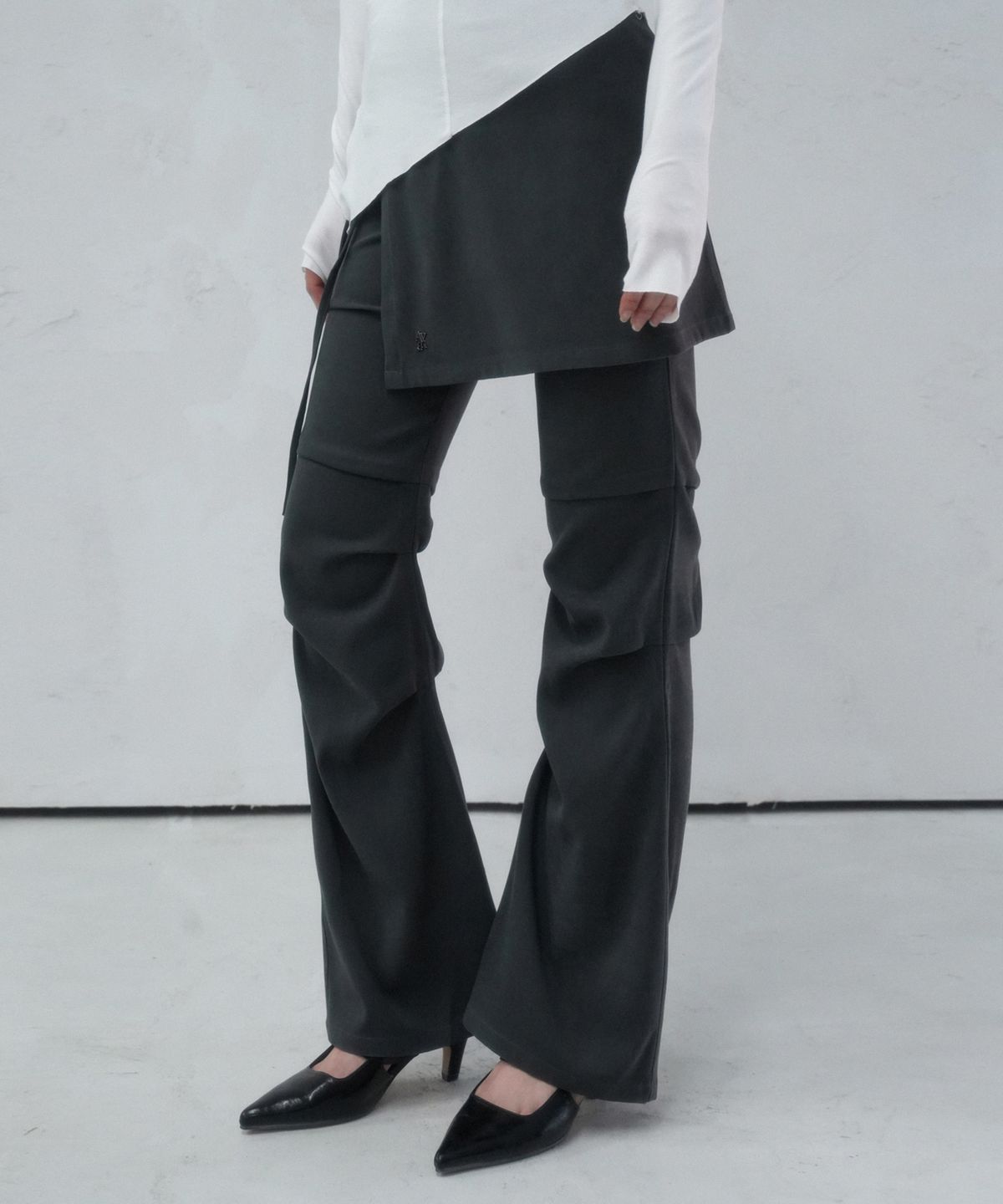 어반드레스(AVANDRESS) Wrap Layered Pants - 2COL