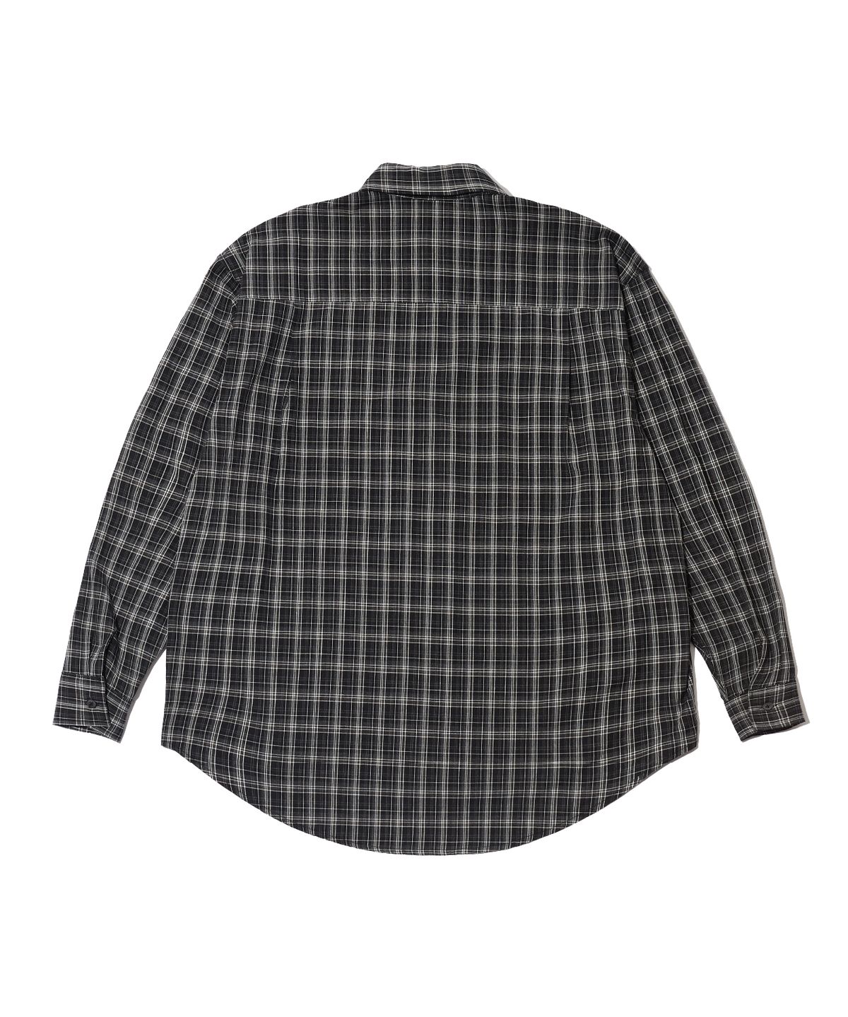 잇자바이브(ITZAVIBE) ITZ MINI LOGO CHECK SHIRT - BLACK