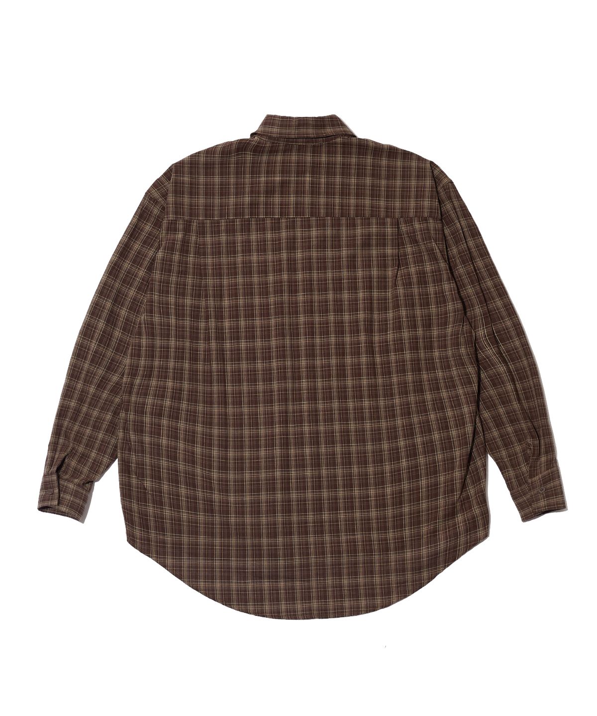 잇자바이브(ITZAVIBE) ITZ MINI LOGO CHECK SHIRT - BROWN