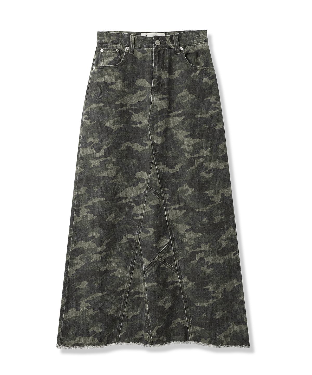 어반드레스(AVANDRESS) Camouflage Long Denim Skirt CAMO