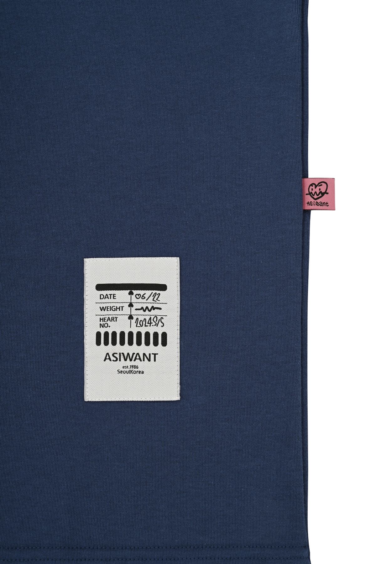 에즈아이원(ASIWANT) INSB LONG SLEEVE ROUND T-SHIRT NAVY