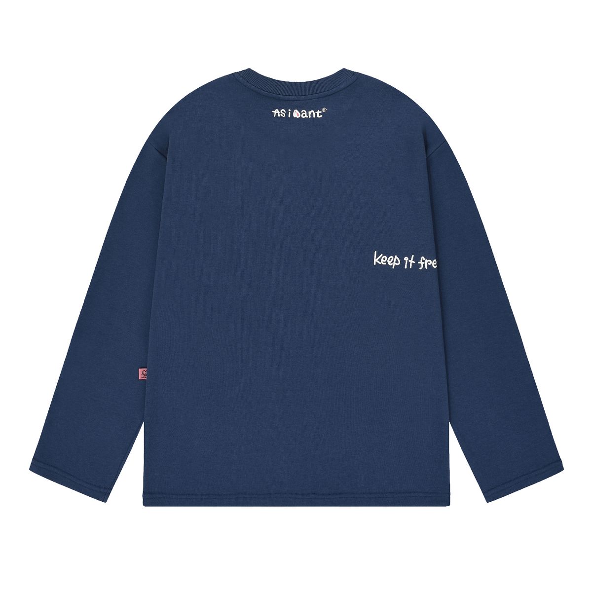 에즈아이원(ASIWANT) INSB LONG SLEEVE ROUND T-SHIRT NAVY