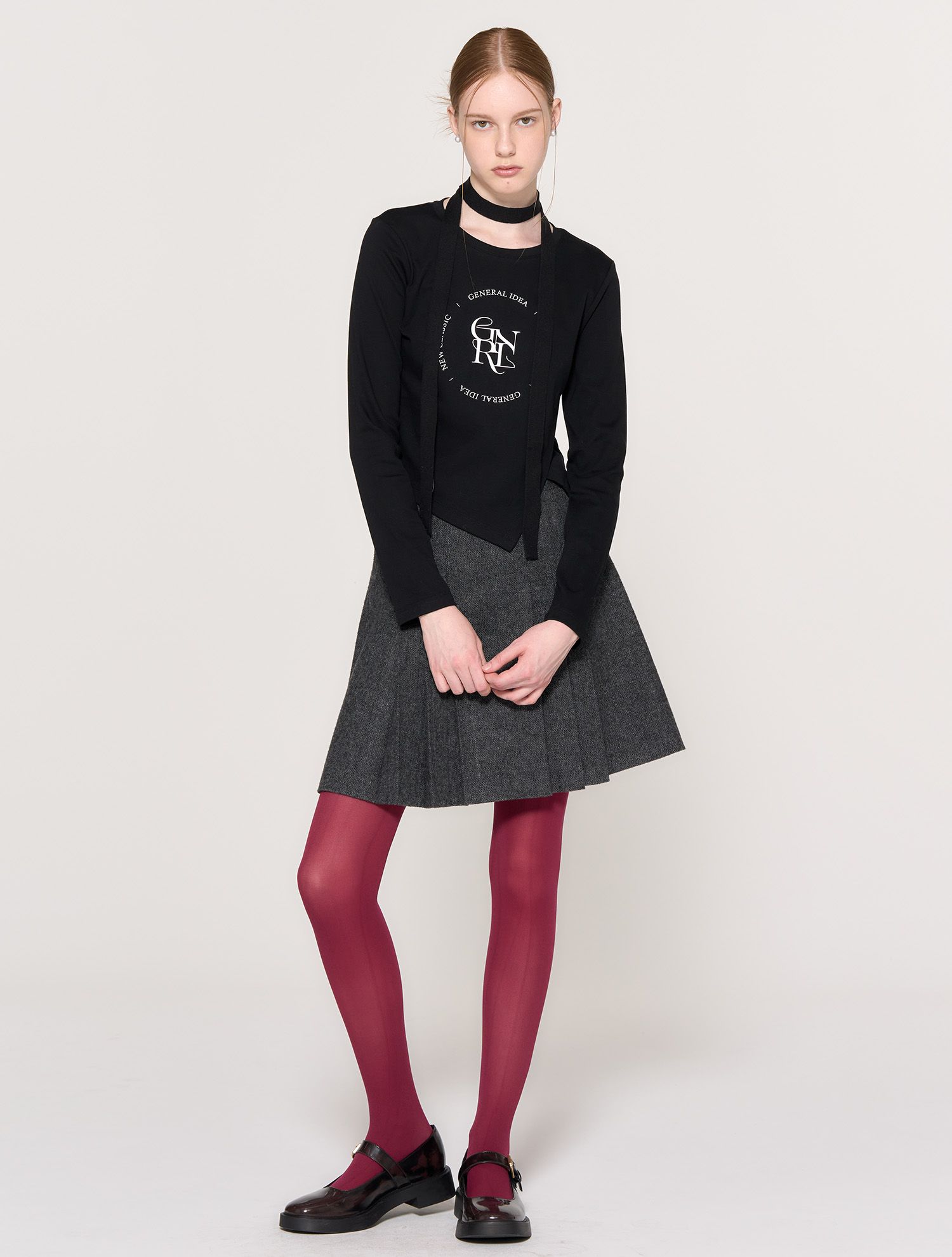 ★GENERAL IDEA★ GNRL UNBALANCED LONG SLEEVE T-SHIRT BLACK W MUSINSA | GENERAL IDEA GNRL Unbalanced Long Sleeve Tee