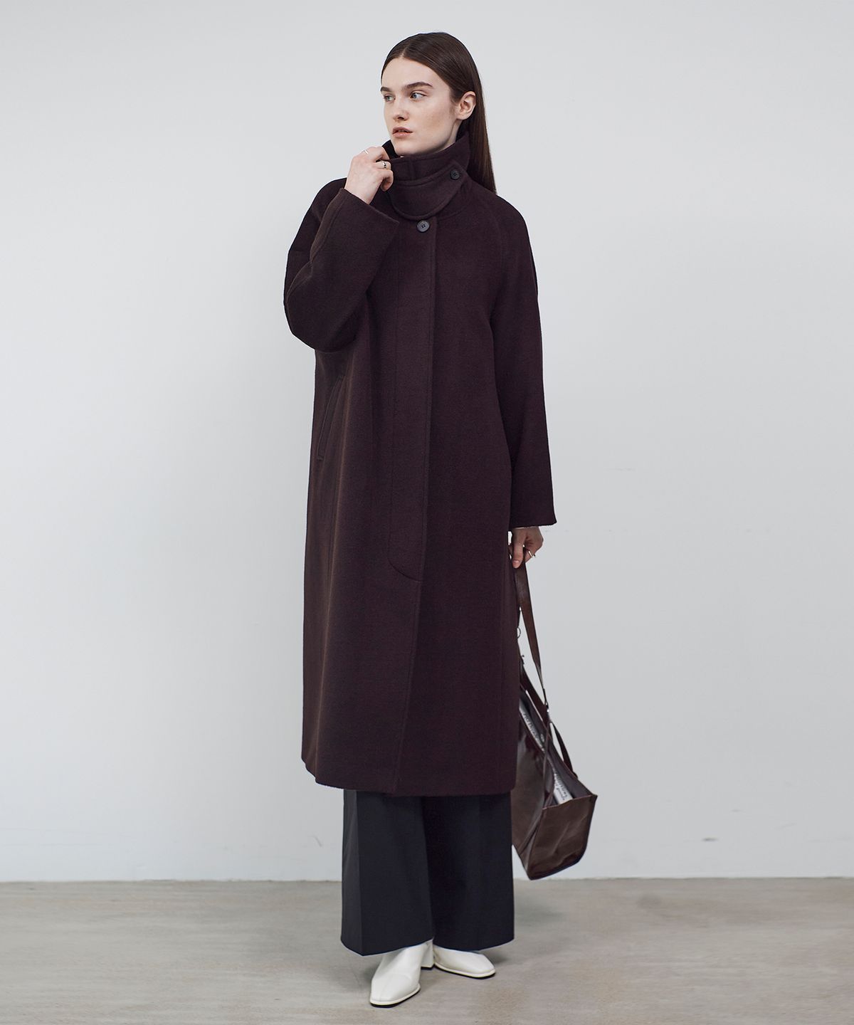 씨커슨(CKUSUN) ALPACA BLEND MAC COAT - BROWN