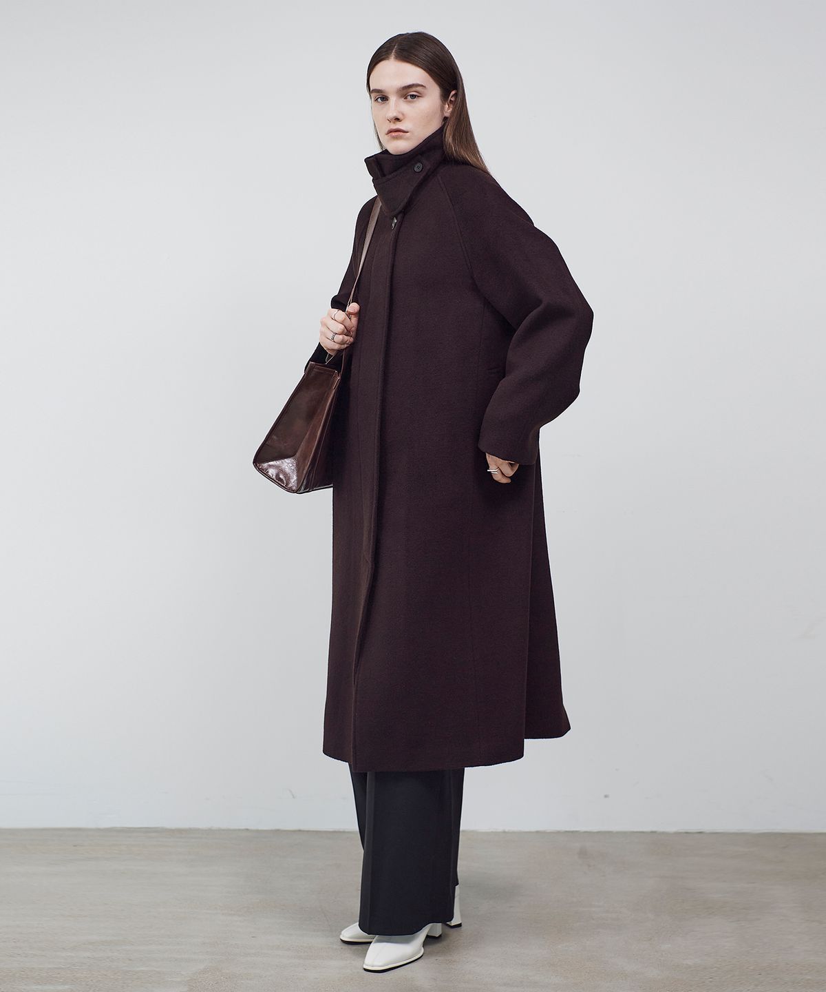 씨커슨(CKUSUN) ALPACA BLEND MAC COAT - BROWN