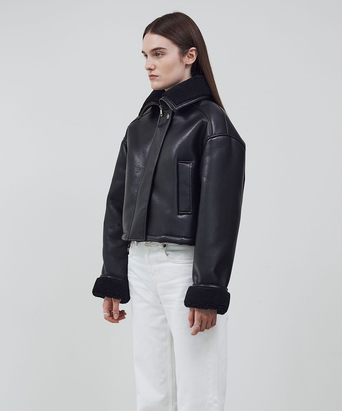 씨커슨(CKUSUN) WOOL SHEARLING MUSTANG - BLACK