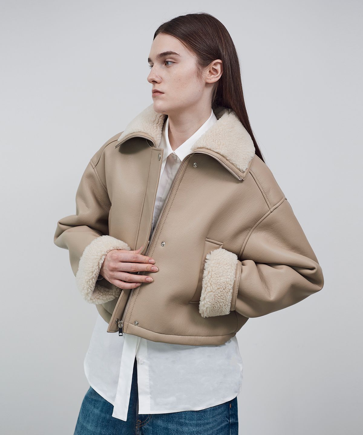 씨커슨(CKUSUN) WOOL SHEARLING MUSTANG - BEIGE