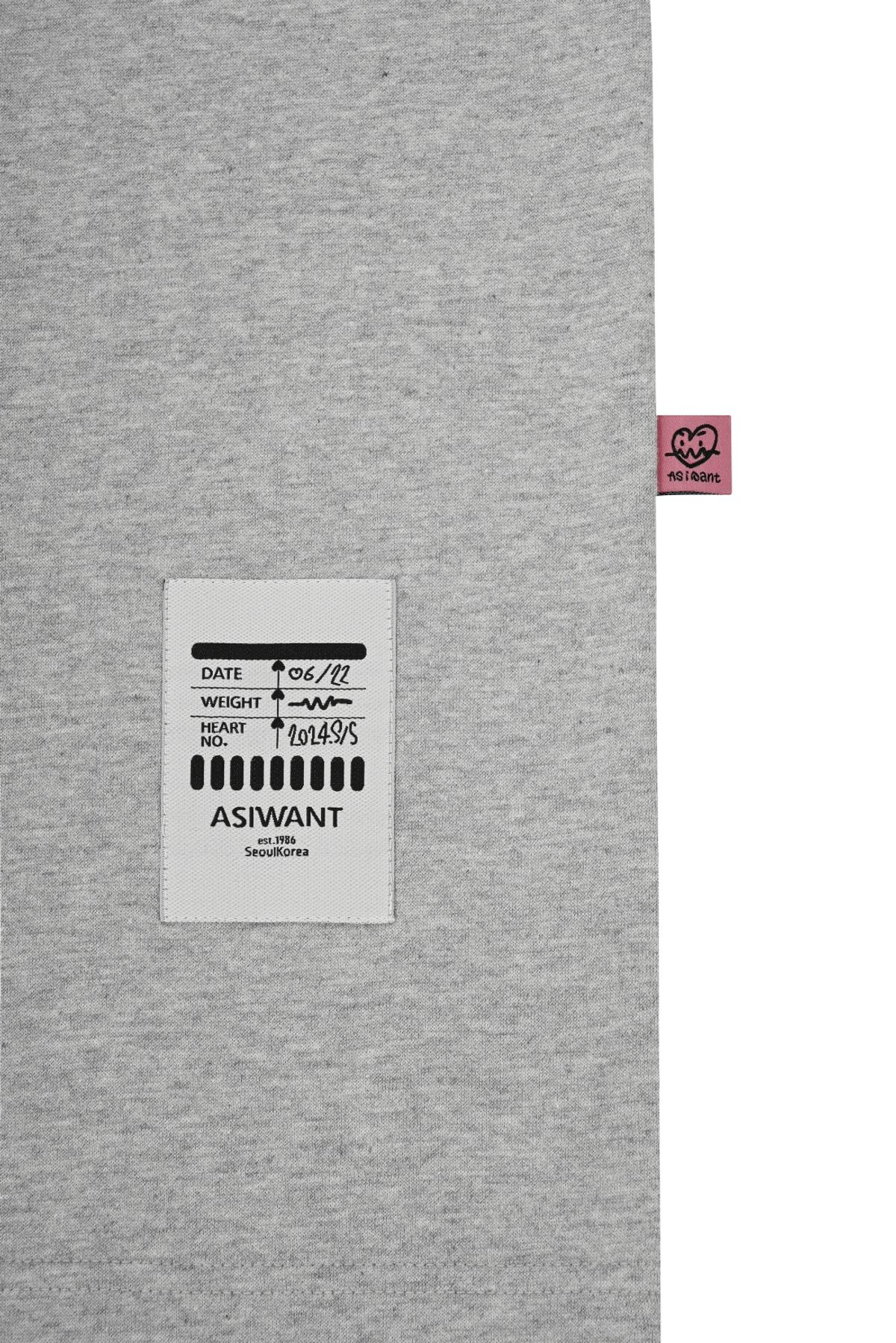 에즈아이원(ASIWANT) INSB LONG SLEEVE ROUND T-SHIRT GREY